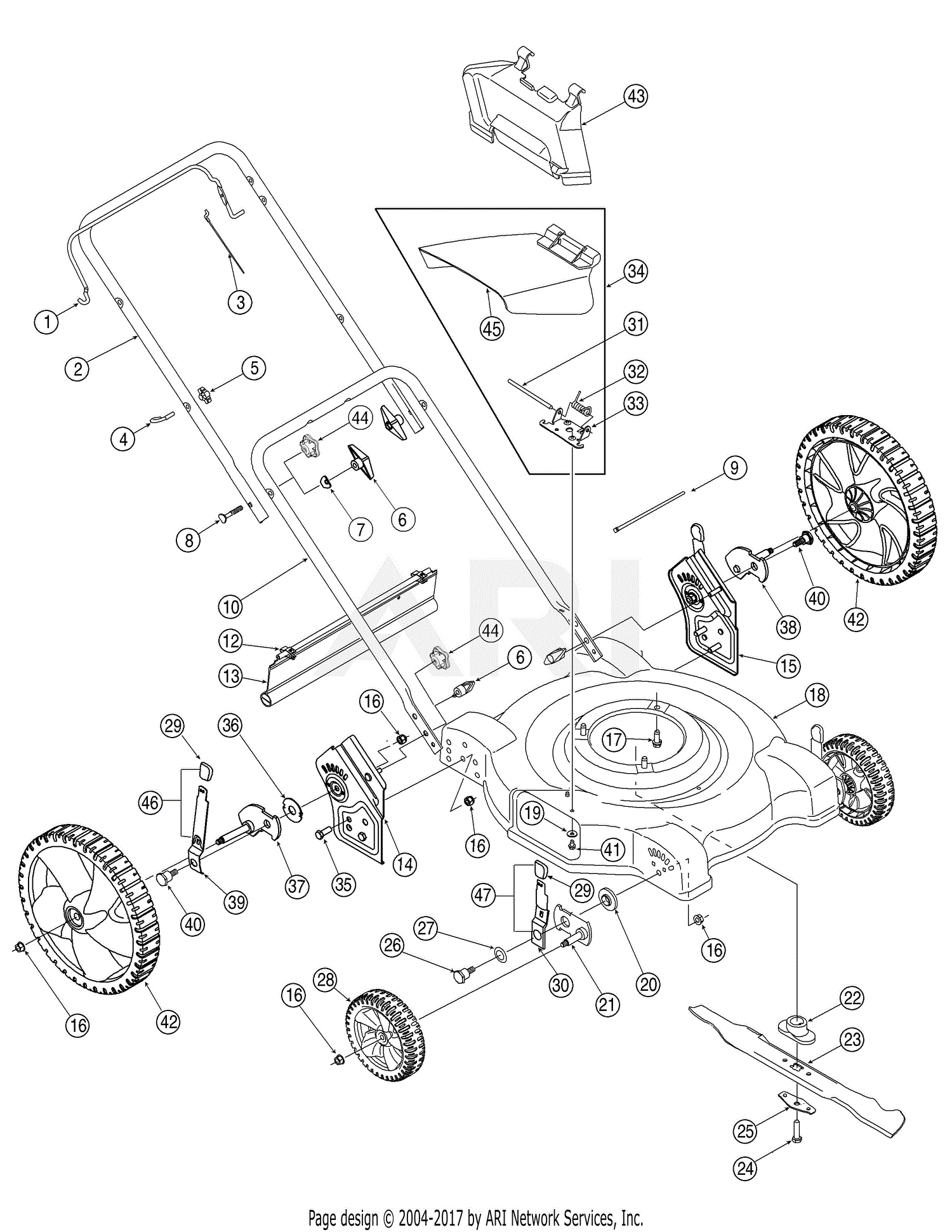 MTD 11A-503A800 (2006) Parts Diagram for General Assembly