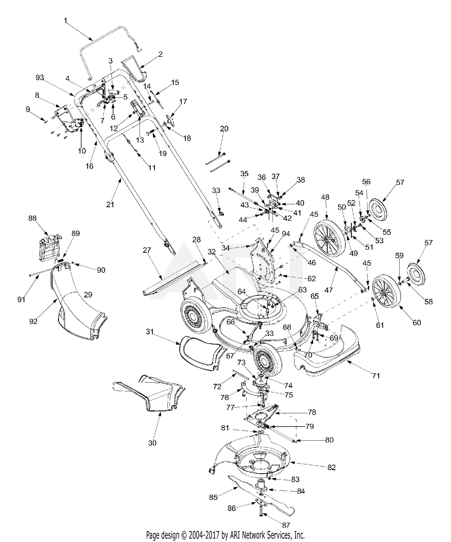 MTD 12A-979L402 (2002) Parts Diagram for General Assembly