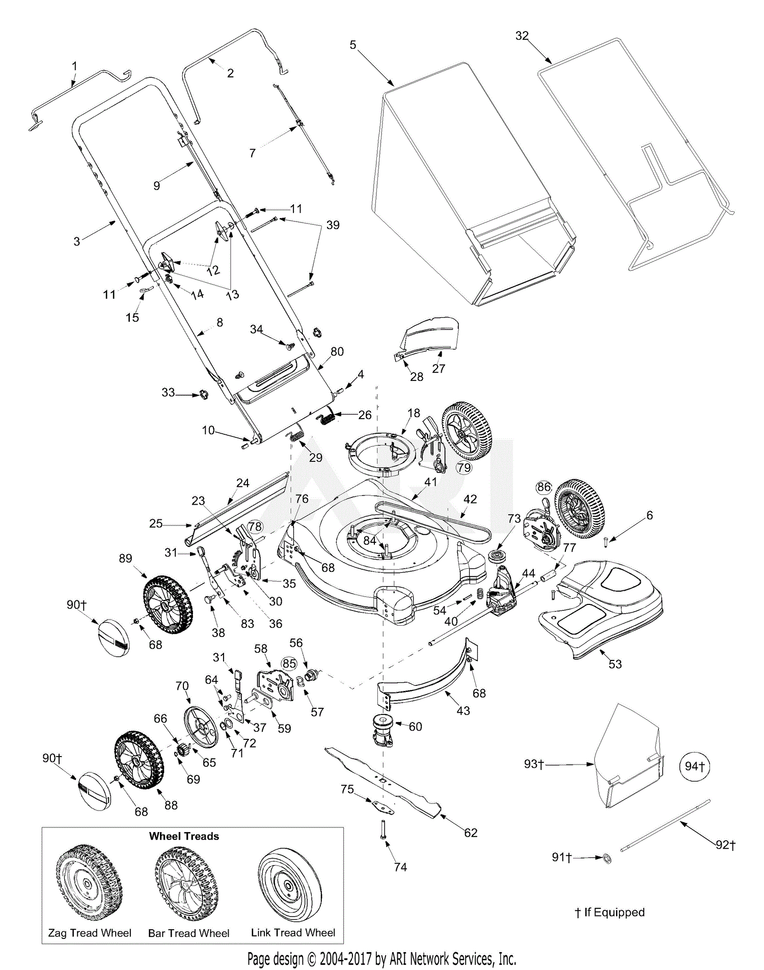 MTD 12A-446M729 (2004) Parts Diagram for General Assembly