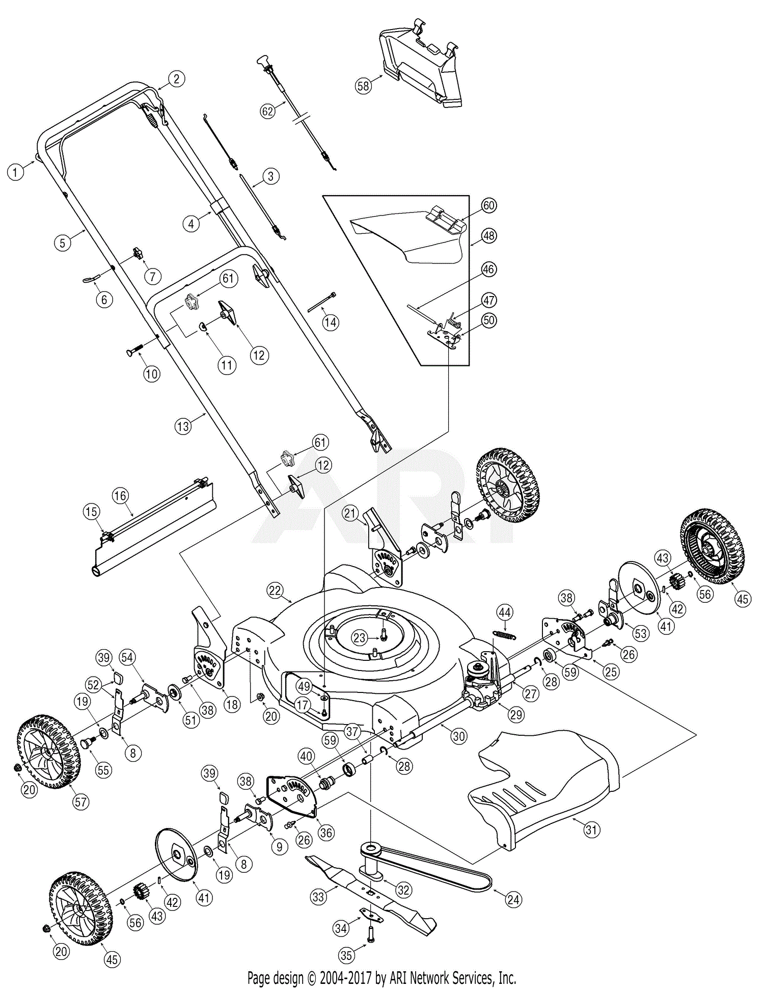 MTD 12A-263F800 (2006) Parts Diagram for General Assembly