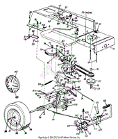 MTD 136P665H000 1996 Parts Diagram for Mowing Deck Assembly