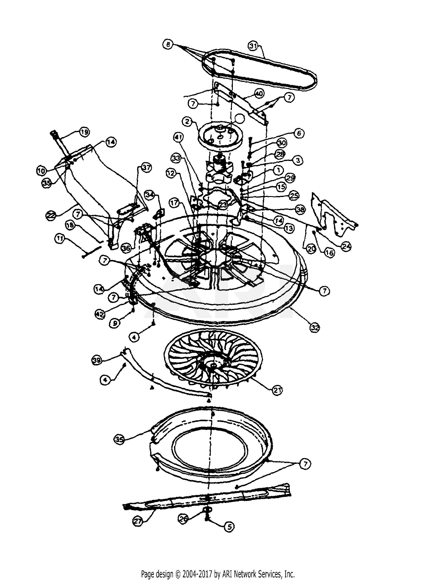 frame 13 x 8 inch 30 for Mowing Deck Parts (1997) MTD 13AL450C700 Diagram C: