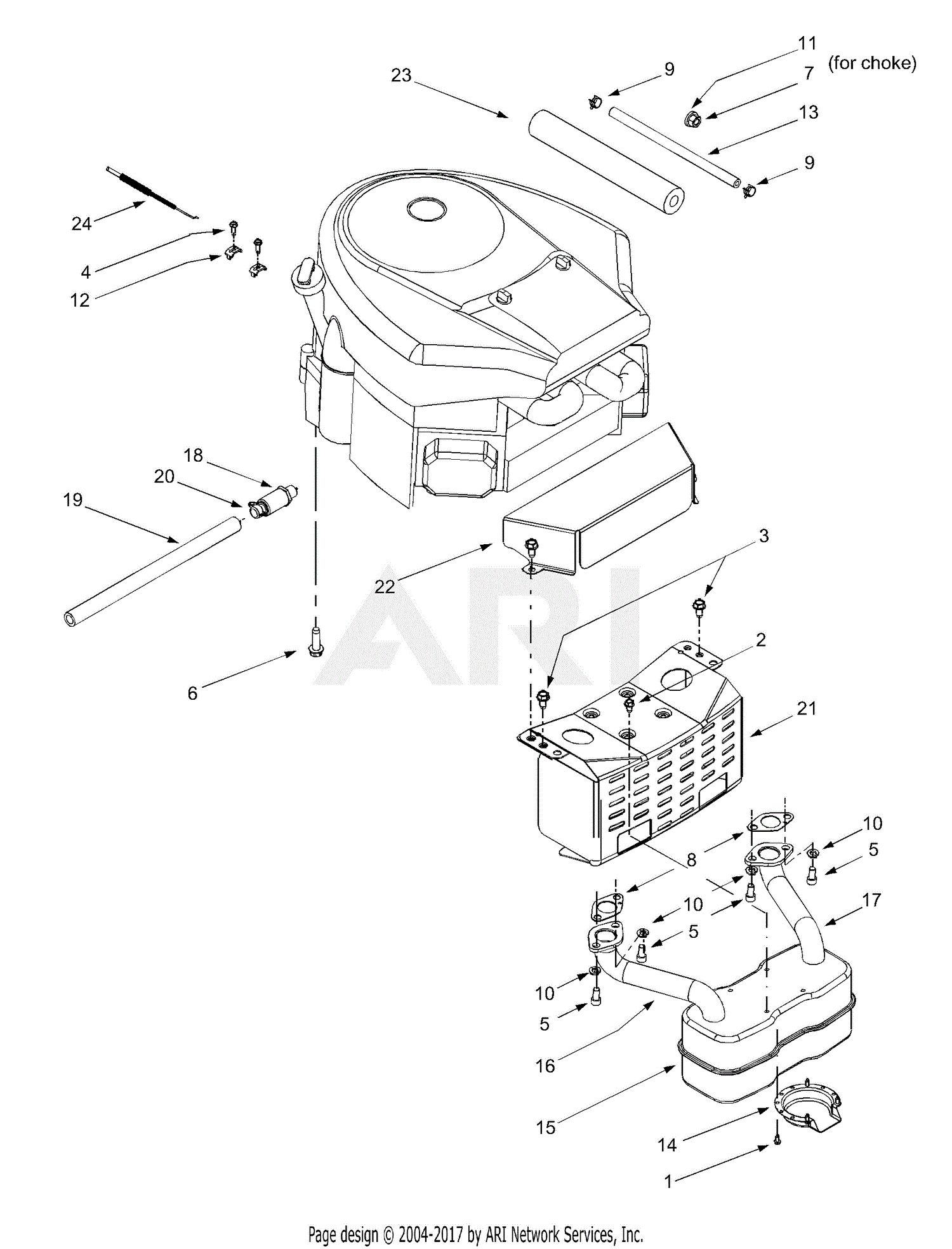 MTD 13BT604H452 (2003) Parts Diagram for Engine Accessories