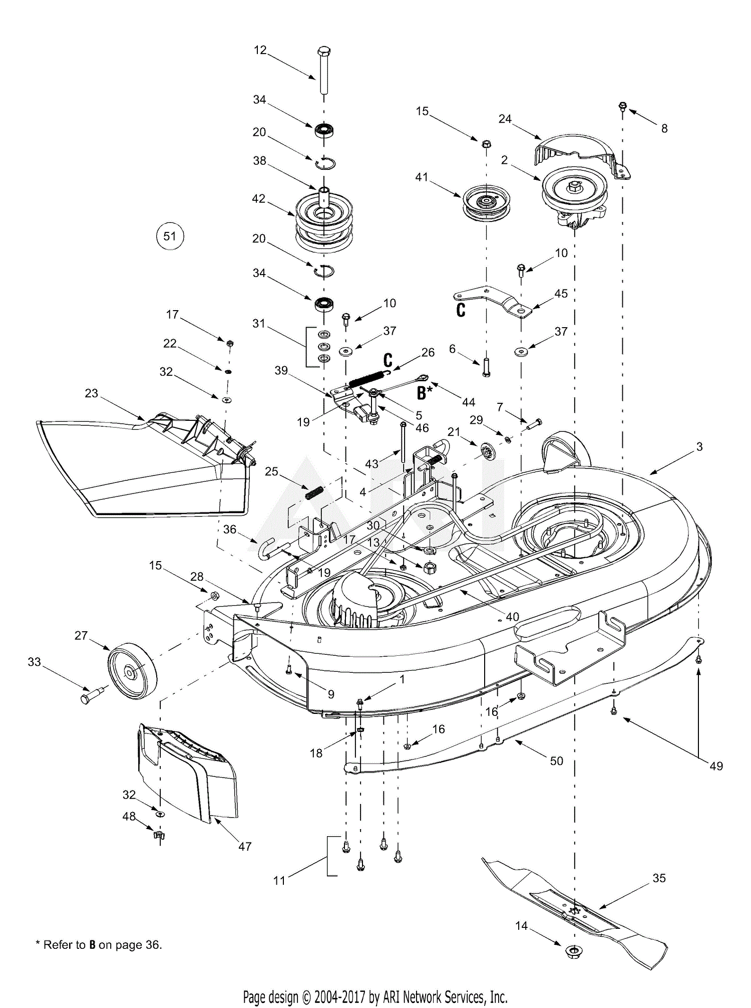 Mtd 13bt604g401  2003  Parts Diagram For Deck Assembly  U0026quot G U0026quot