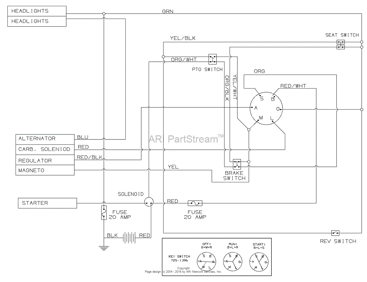 MTD 13AB652F729 (2004) Parts Diagram for Electrical