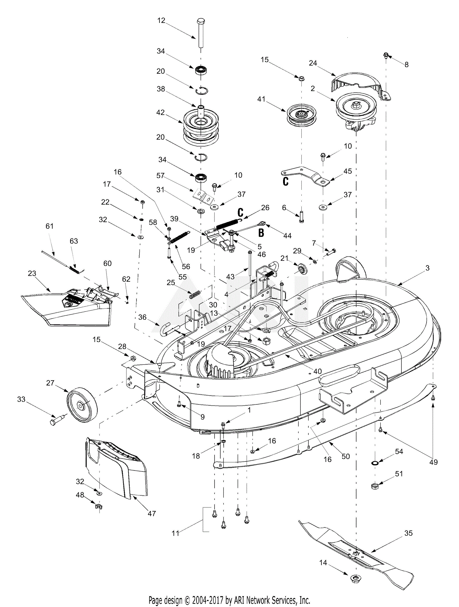 42 Mtd Mower Deck Diagram