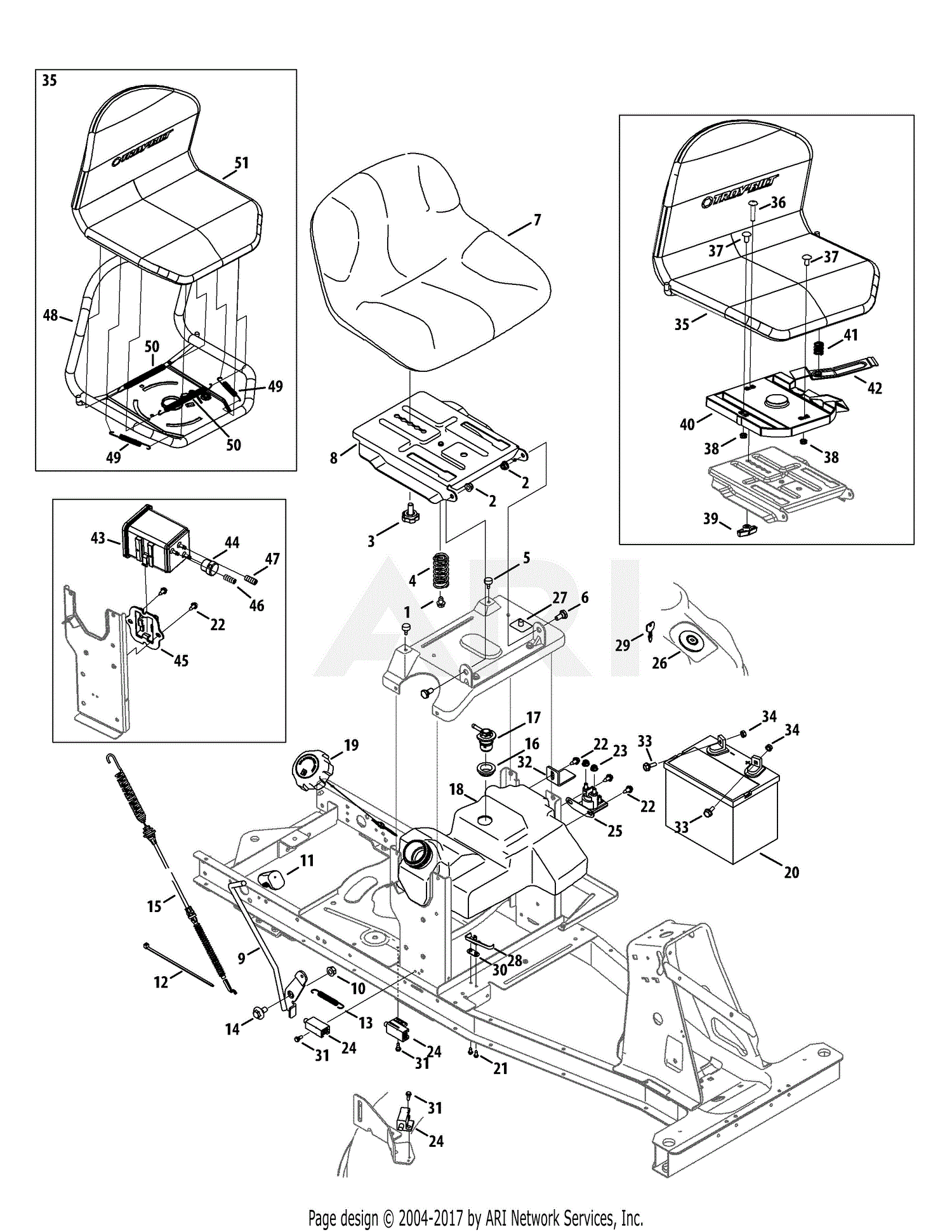 Mtd 13a226jd000  2012  Parts Diagram For Seat  Fuel Tank