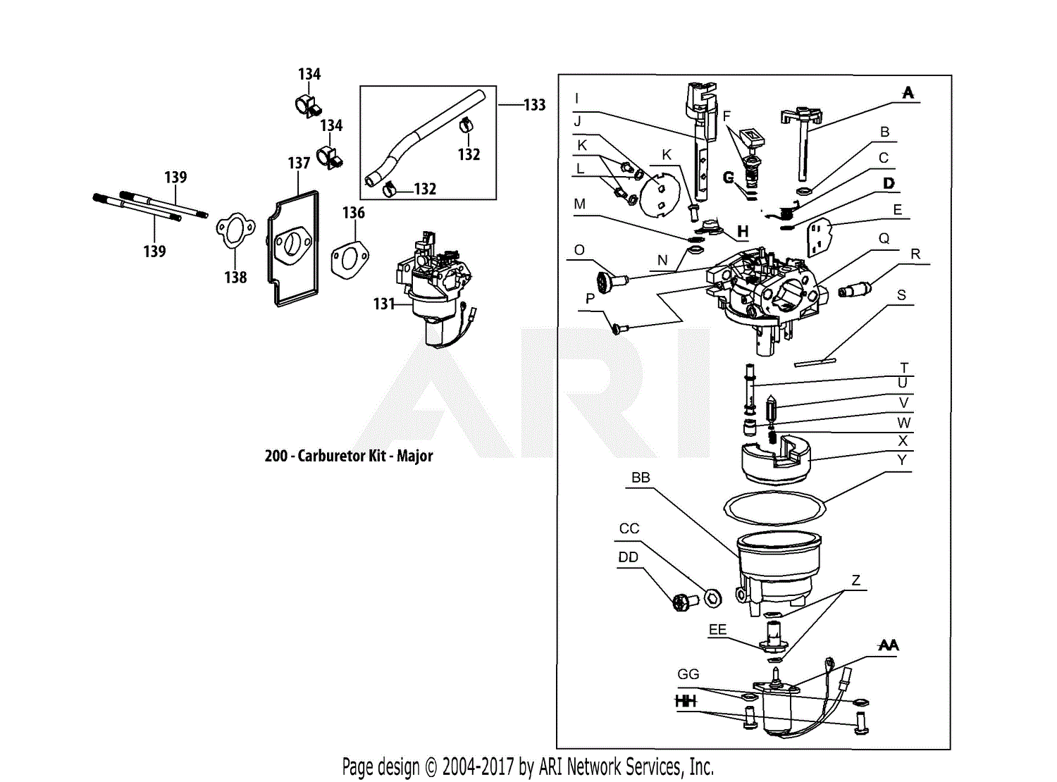 MTD 13A2775S000 (2013) Parts Diagram for 4P90JUB Carburetor Assembly