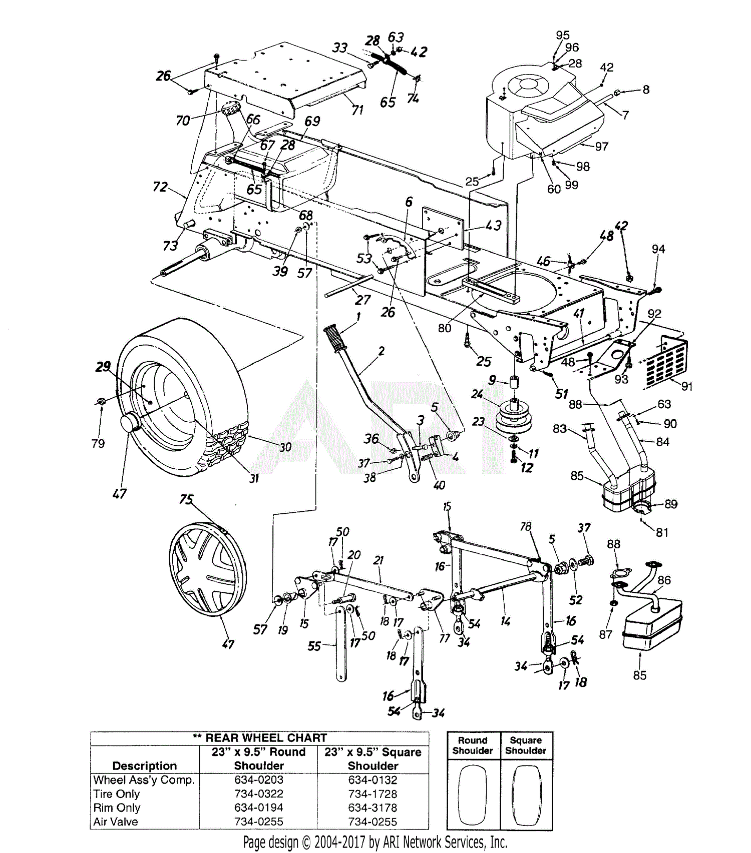 MTD 14AS825H000 (2001) Parts Diagram for Engine ...