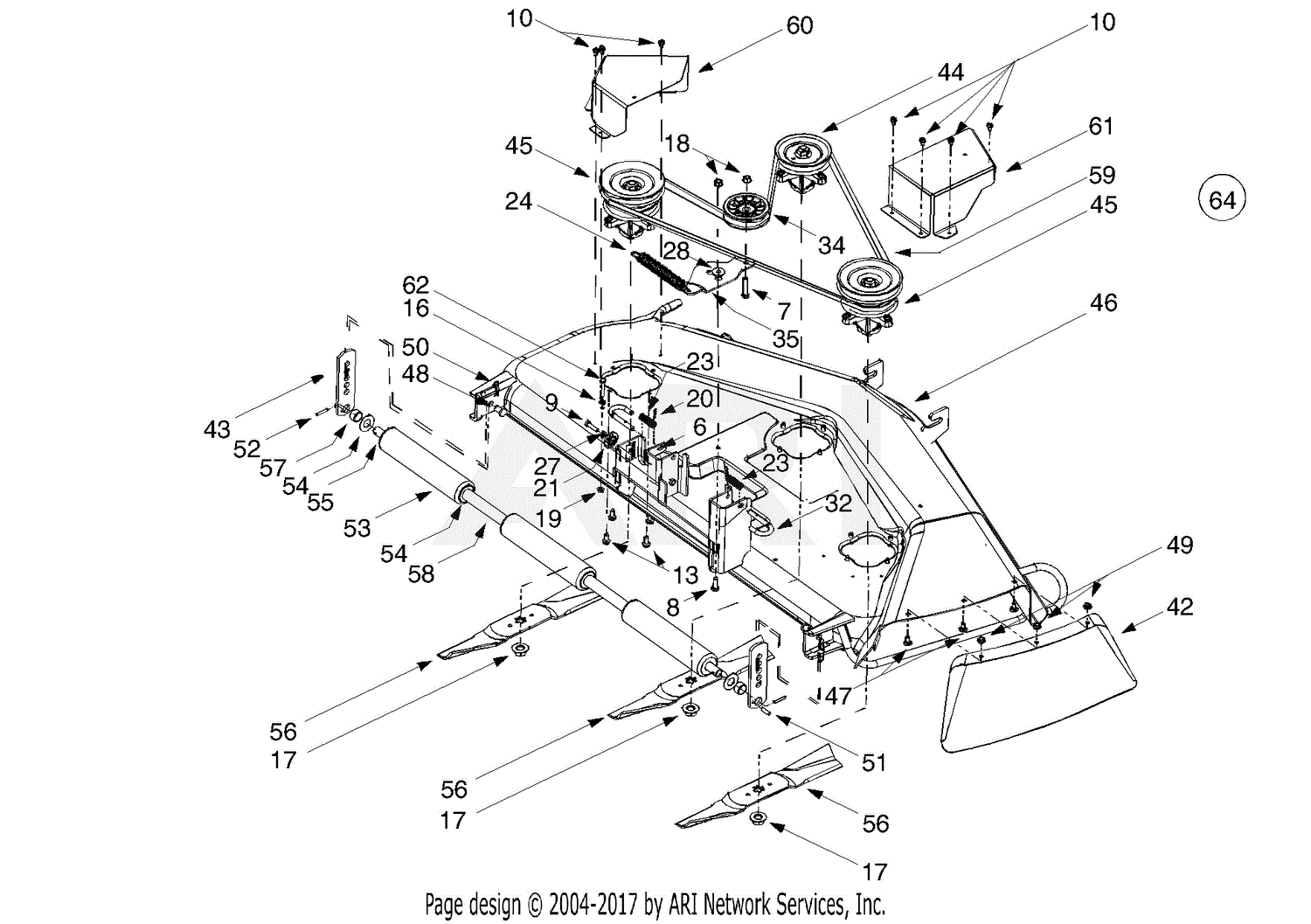 Mtd 14au807p352  2002  Parts Diagram For Mower Deck 50