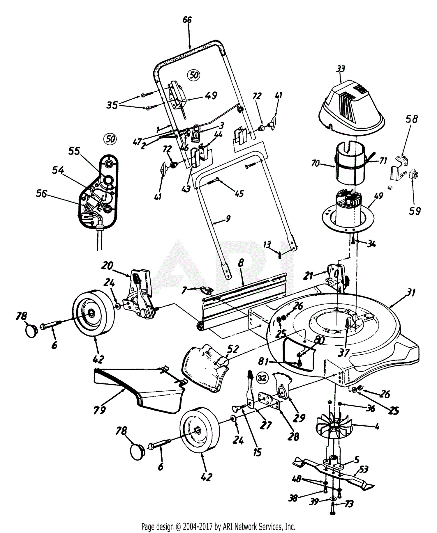 MTD 186-707-000 (1996) Parts Diagram for General Assembly