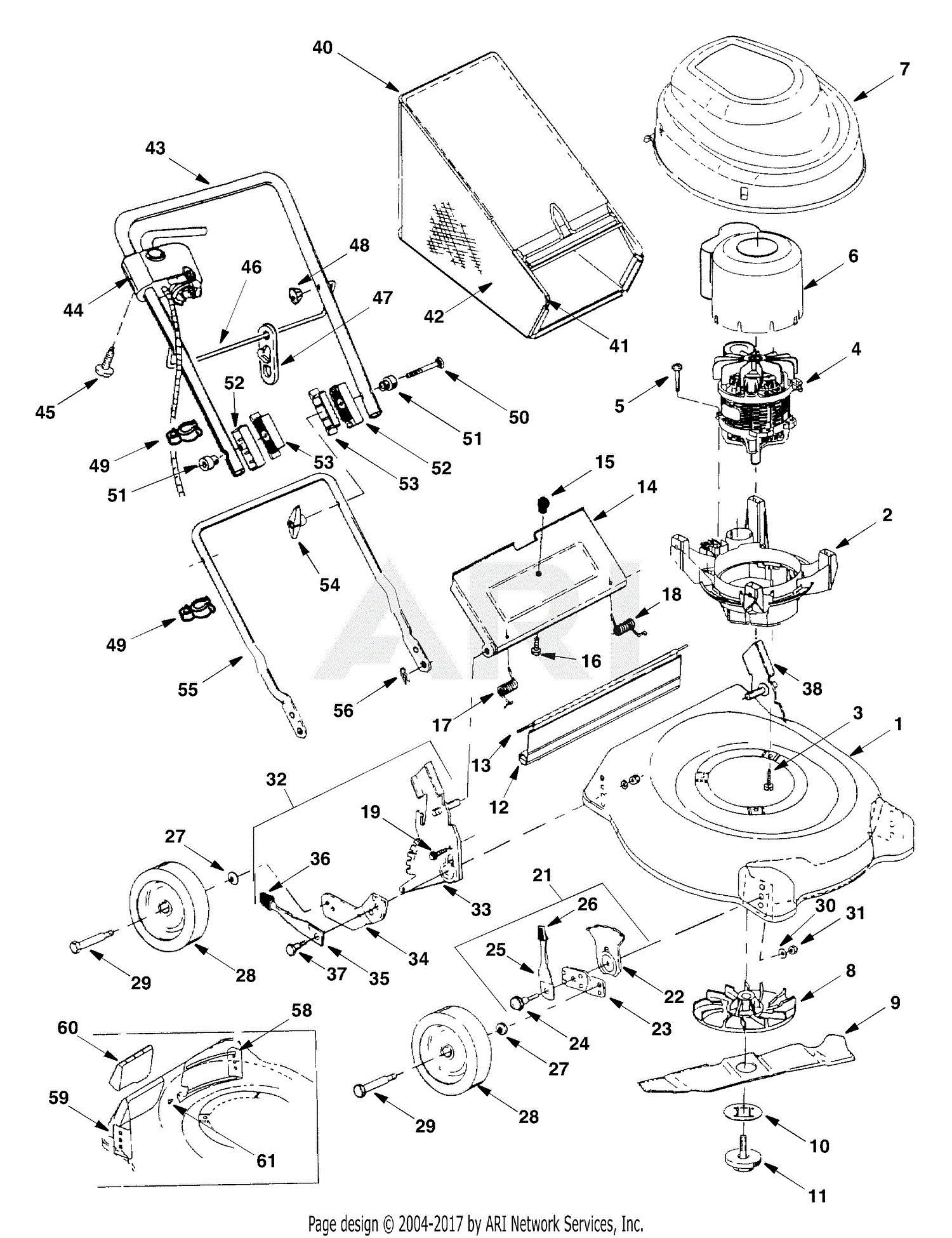 MTD 18A-407-062 (2001) Parts Diagram for General Assembly