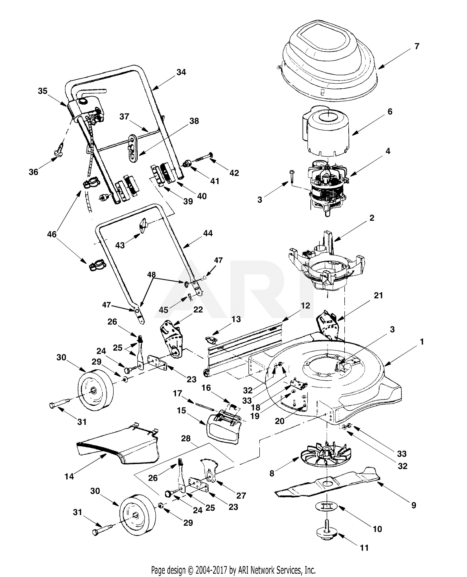 MTD 18A-707-000 (2002) Parts Diagram for General Assembly