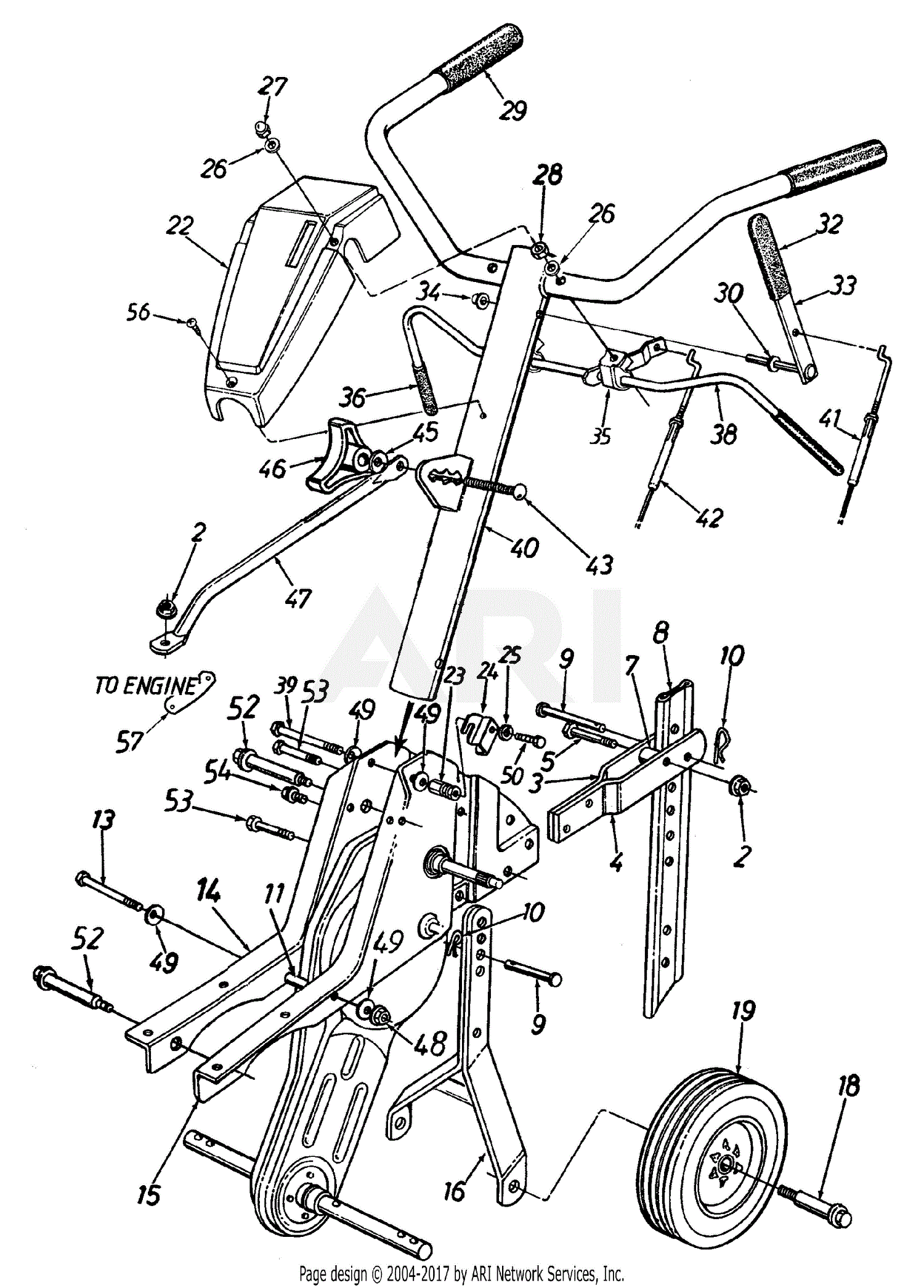 MTD 21A-390-000 (1998) Parts Diagram for Frame