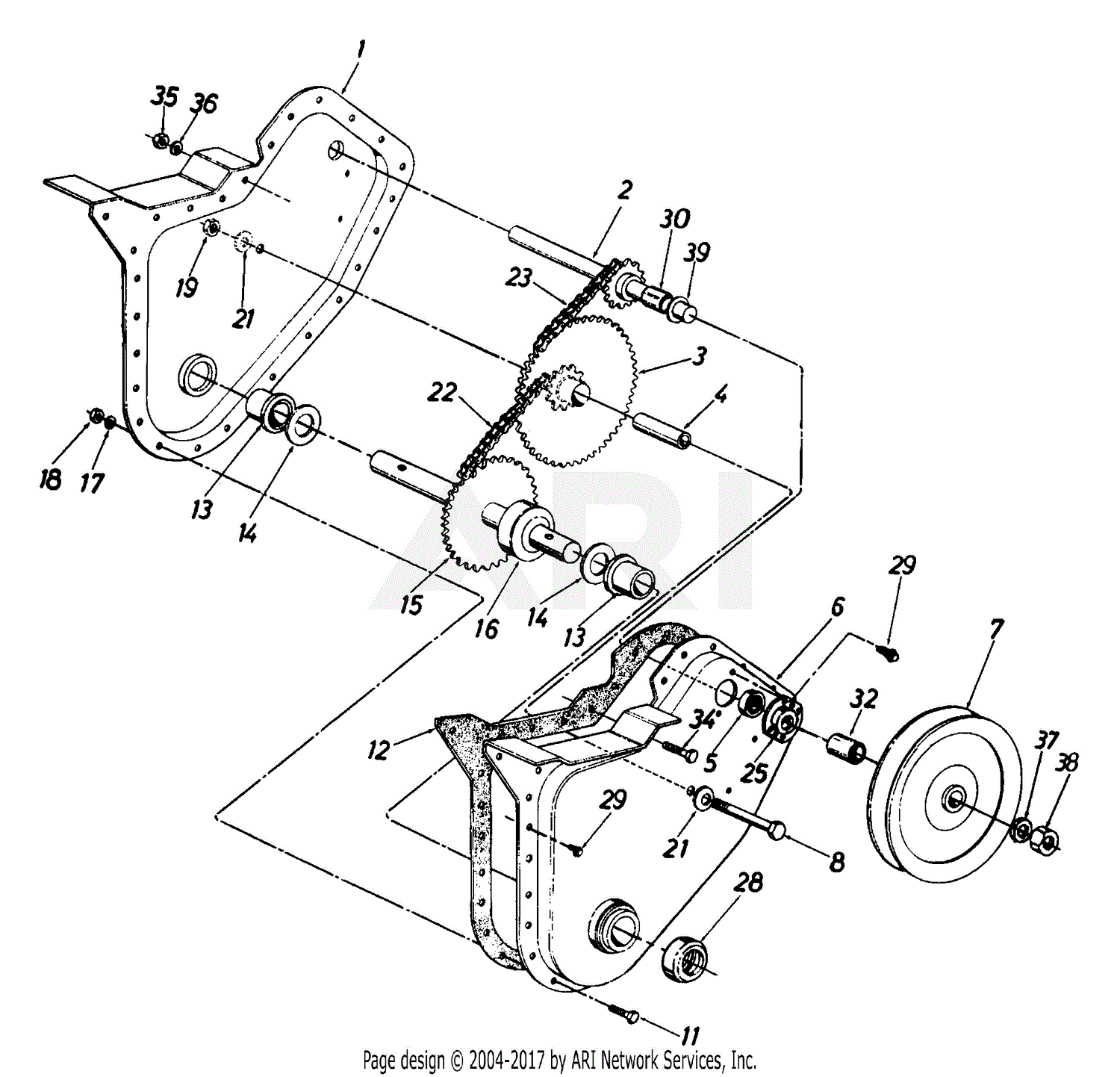 MTD 21A-035-352 (2000) Parts Diagram for Transmission Assembly