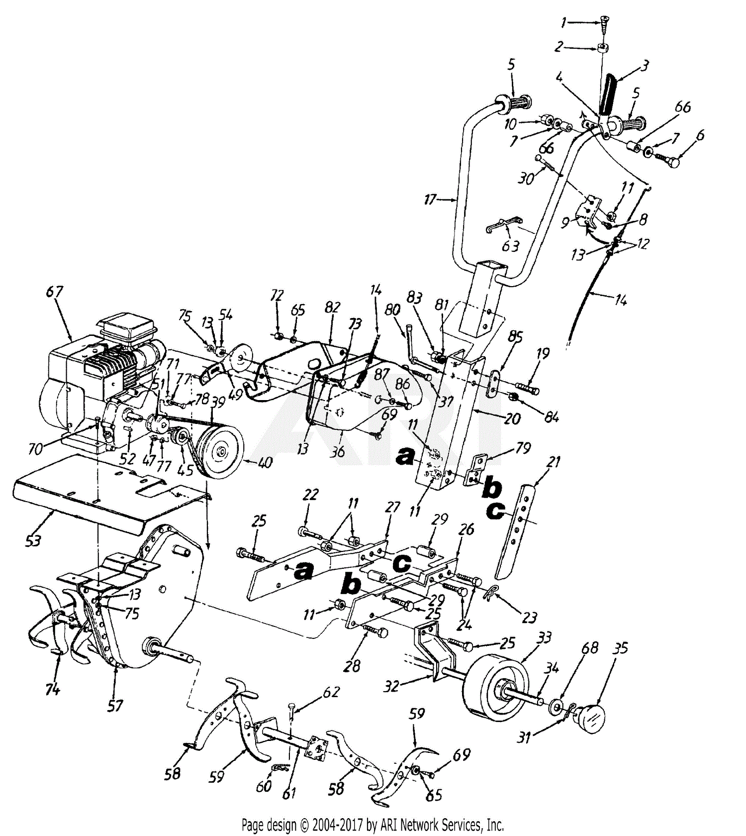 MTD 21A-030A000 (2001) Parts Diagram for General Assembly