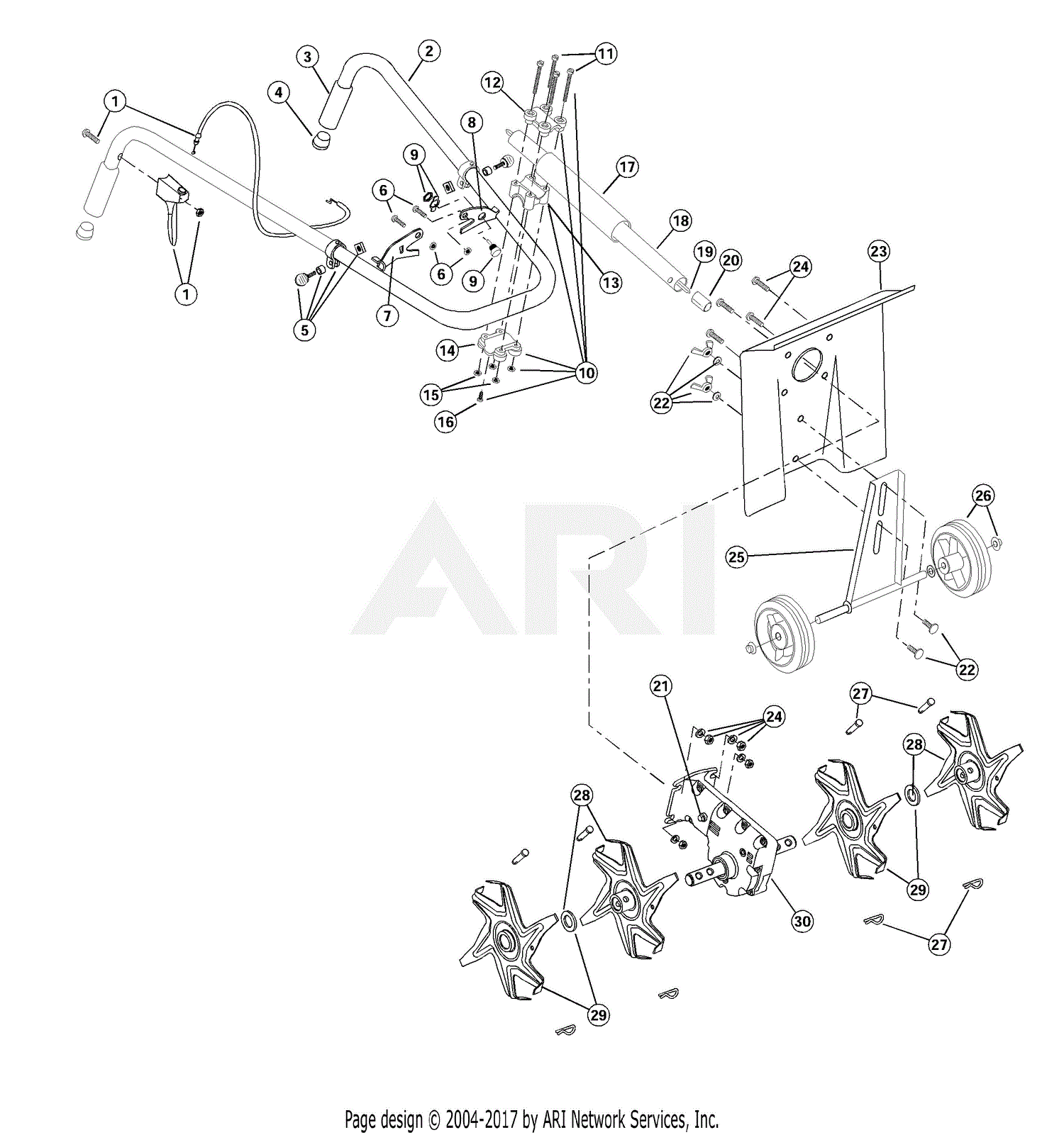 MTD 120R 21C-120R000 21C-120R000 120R Parts Diagram for Cultivator Parts