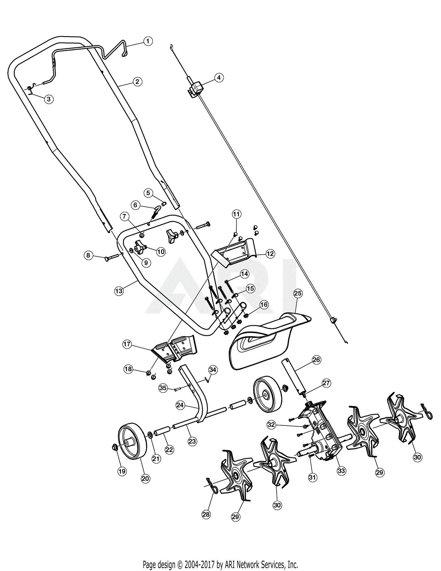 MTD Y128 21AK125G900, 21AK125G900 Parts Diagram for General Assembly