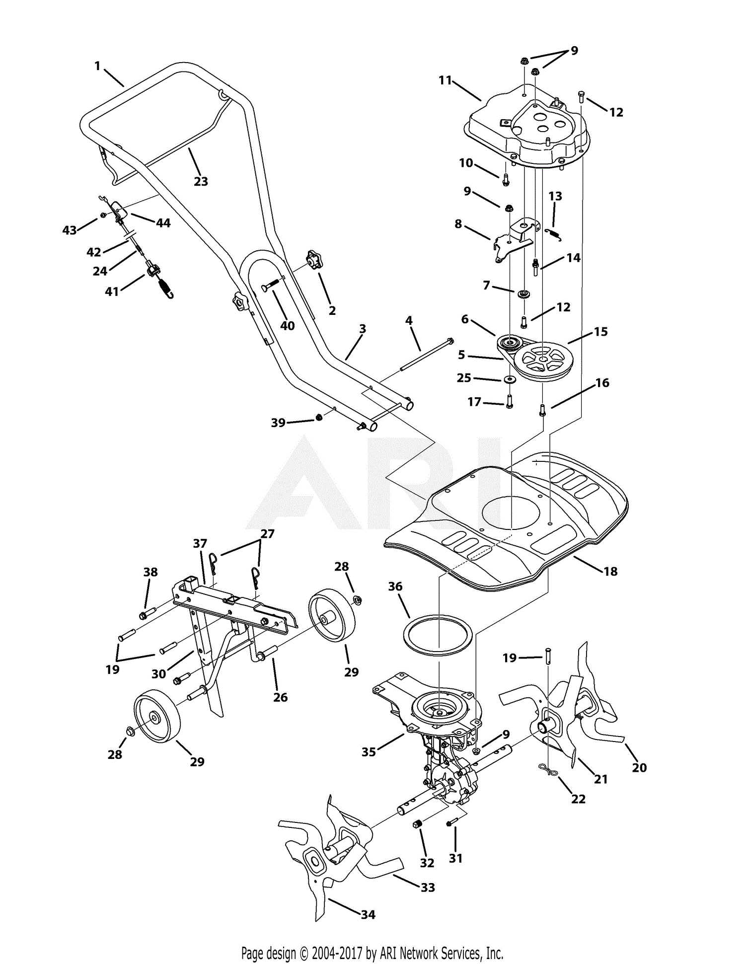 MTD 21A-24MB700 (2015) Parts Diagram for General Assembly