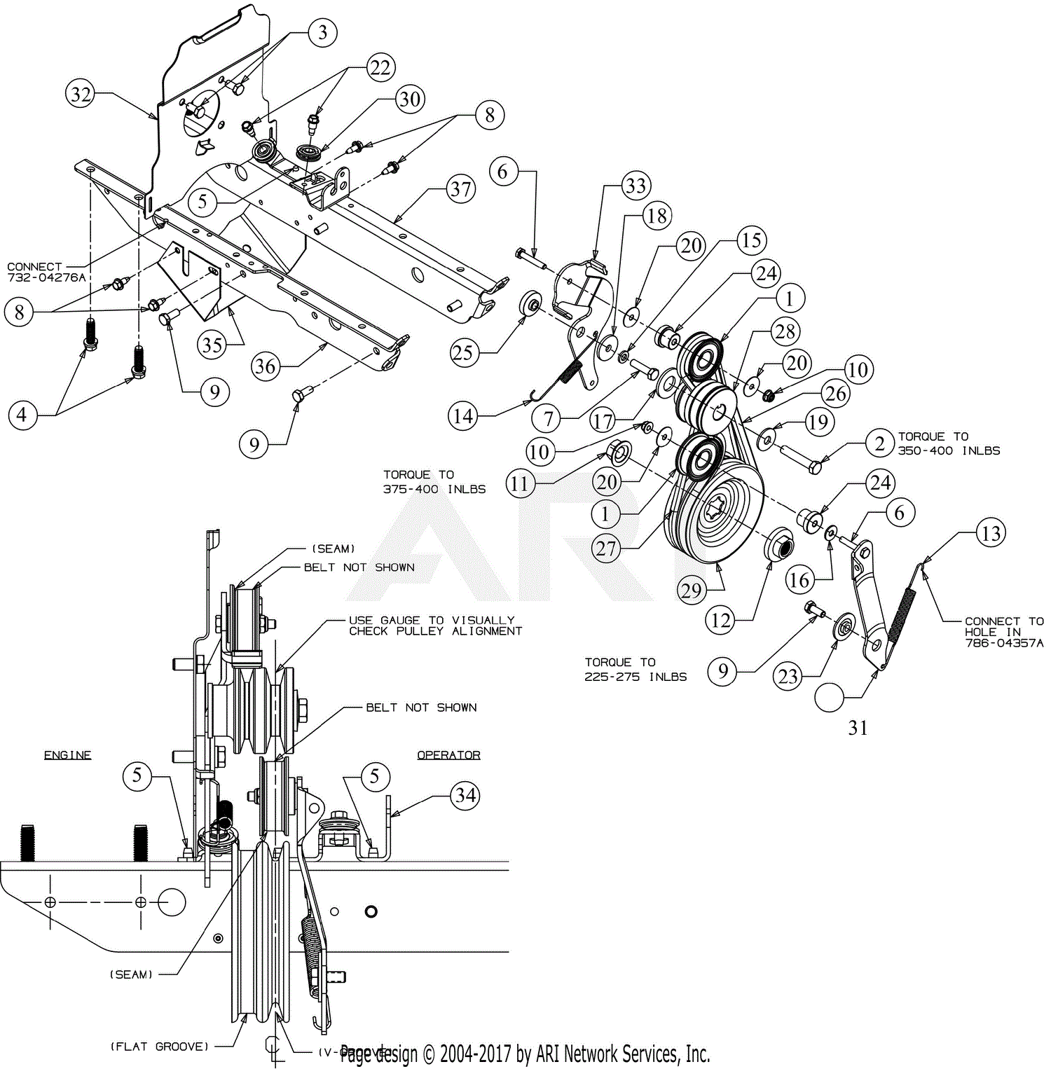 MTD 400 Series (21AA40M8700) (2016) Parts Diagram for Drive