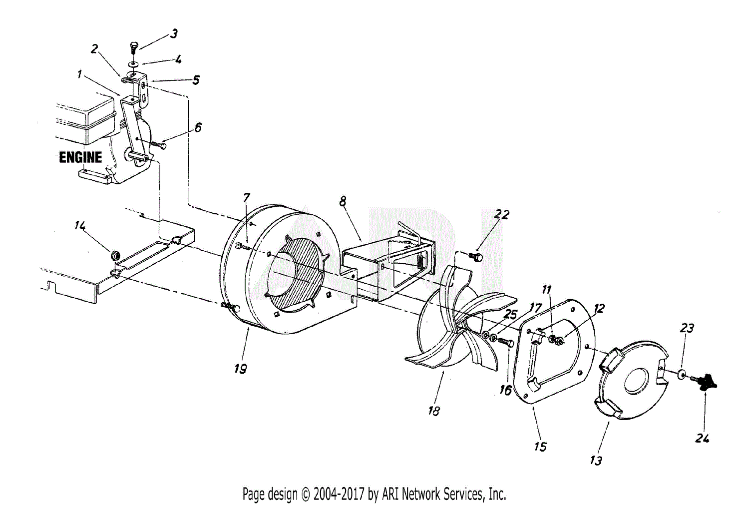 MTD 24B-652D062 (2003) Parts Diagram for Impeller