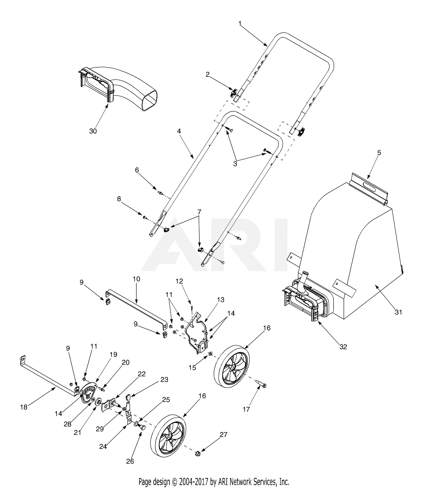 MTD 24A-020D000 (2003) Parts Diagram for General Assembly