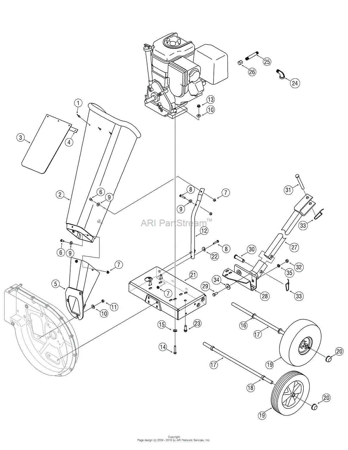 MTD 24A-464G729 (2007) Parts Diagram for General Assembly