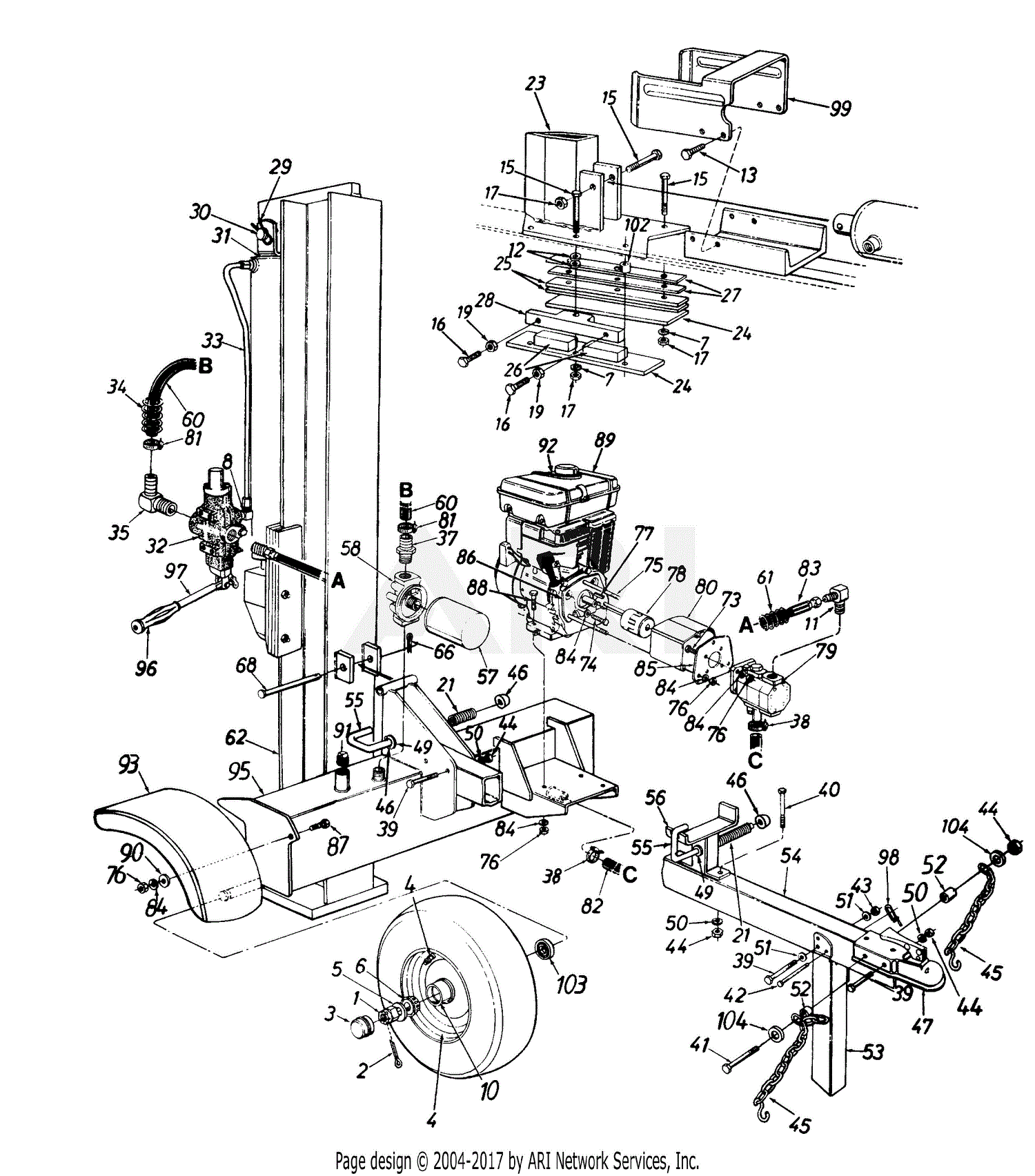 Huskee 28 Ton Log Splitter Parts Manual | Reviewmotors.co