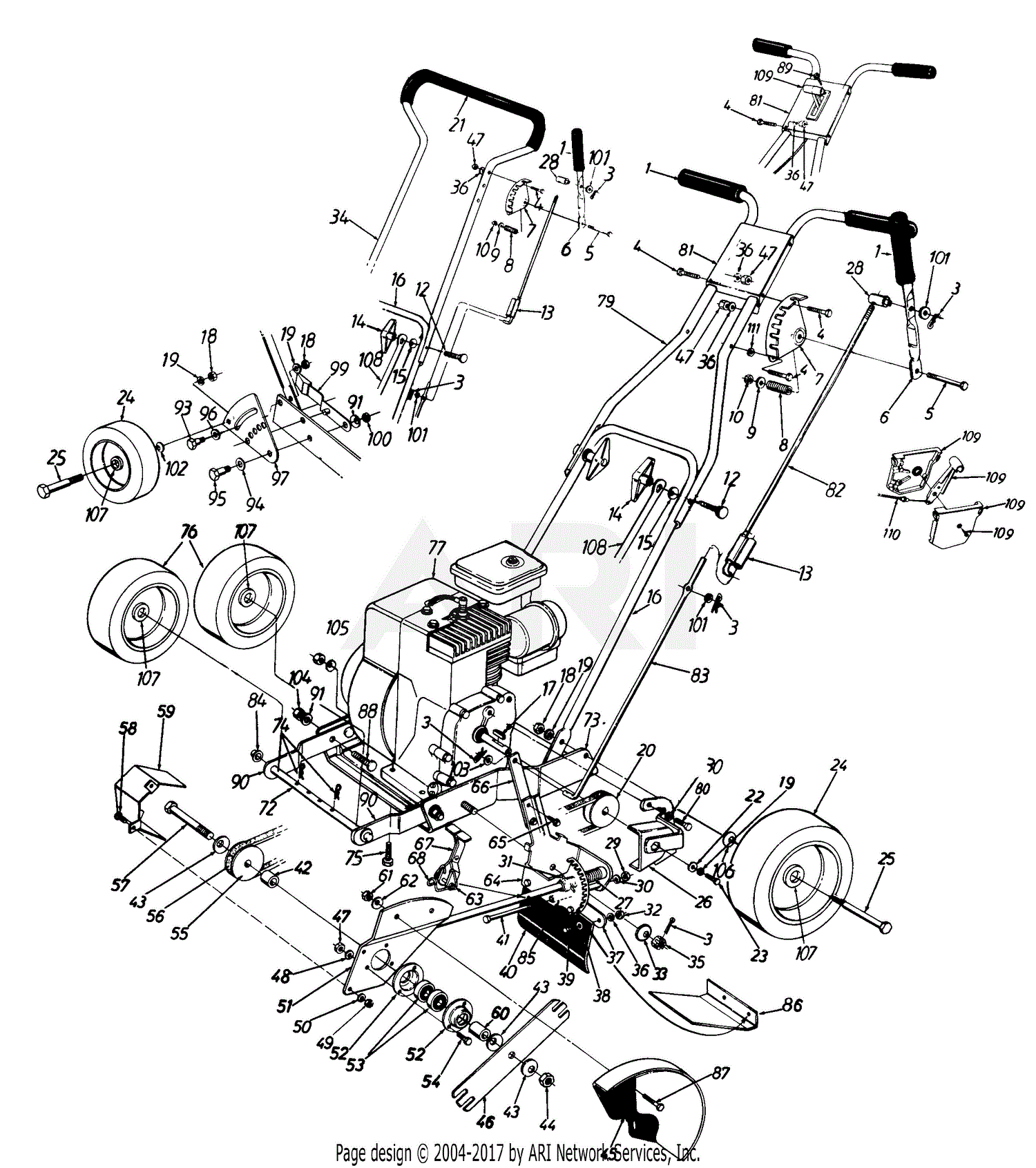 MTD 256-588-000 (1996) Parts Diagram for General Assembly