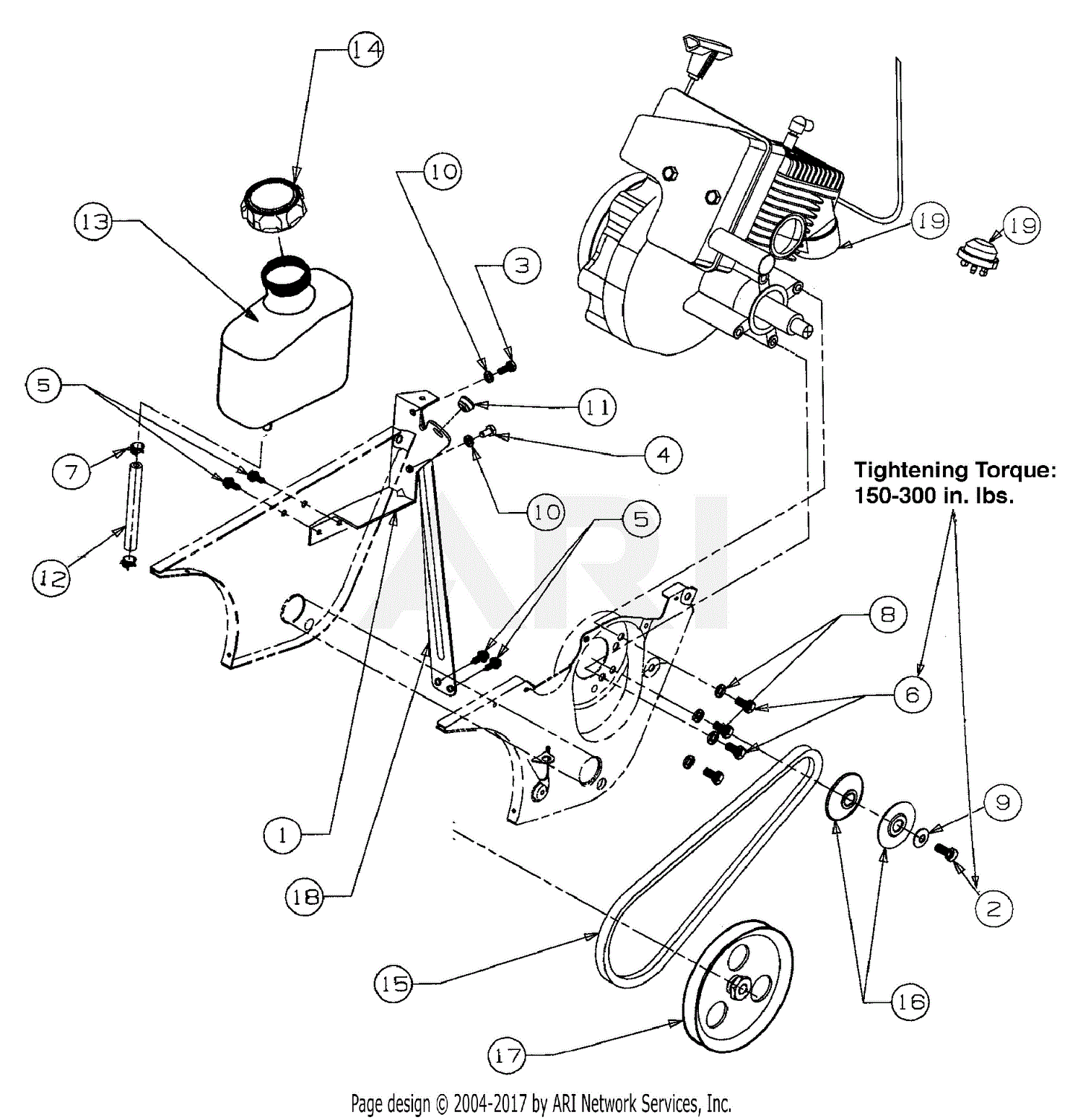 MTD 31A-150-000 (1998) Parts Diagram for Fuel Tank/Drive Assembly