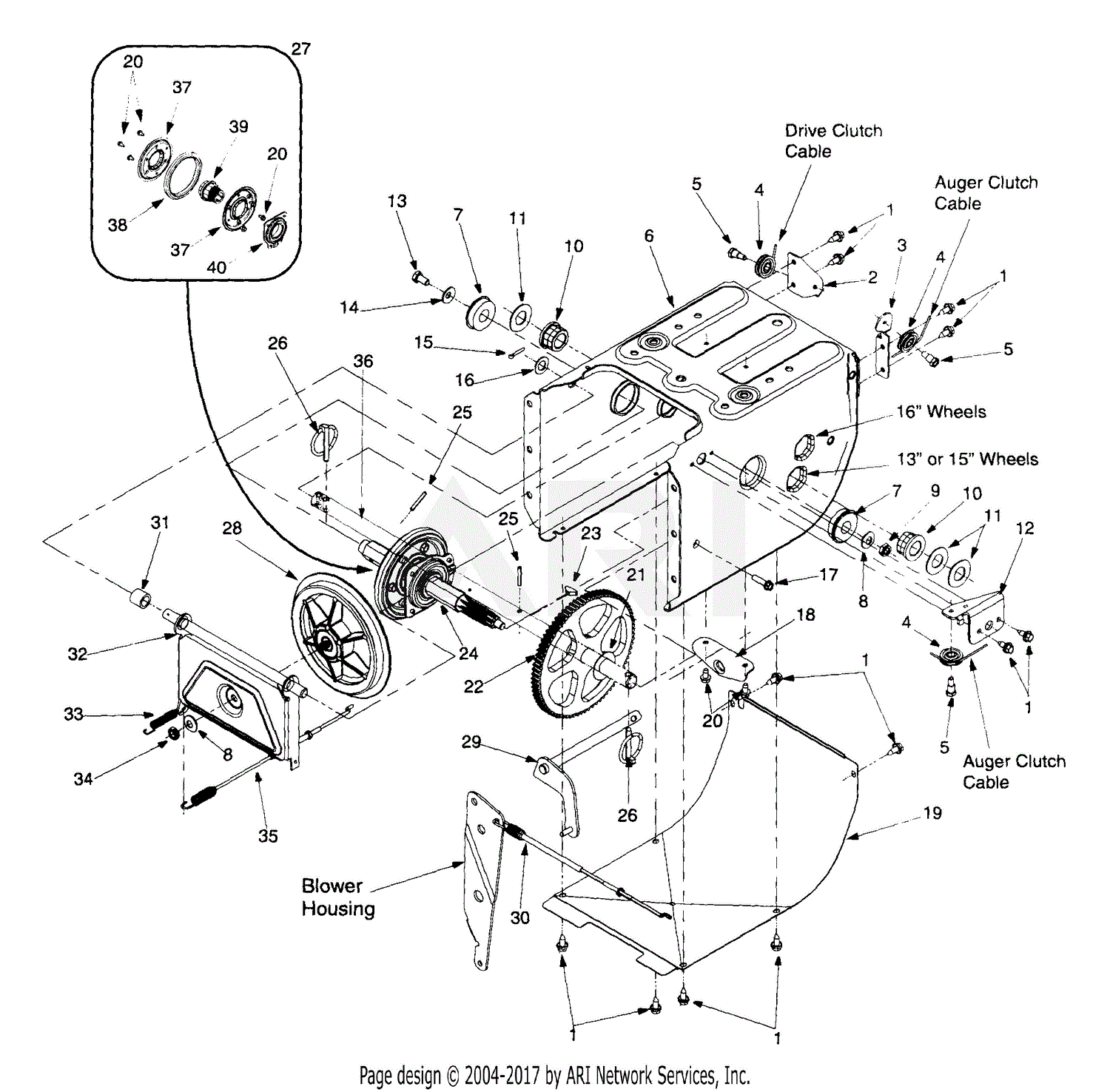 MTD 31AE644E129 (1999) Parts Diagram for Frame Assembly