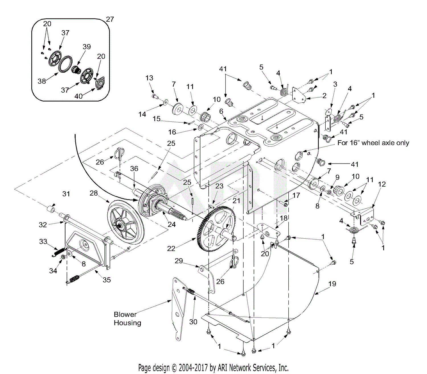 MTD 31B-611D352 (2001) Parts Diagram for Frame Assembly