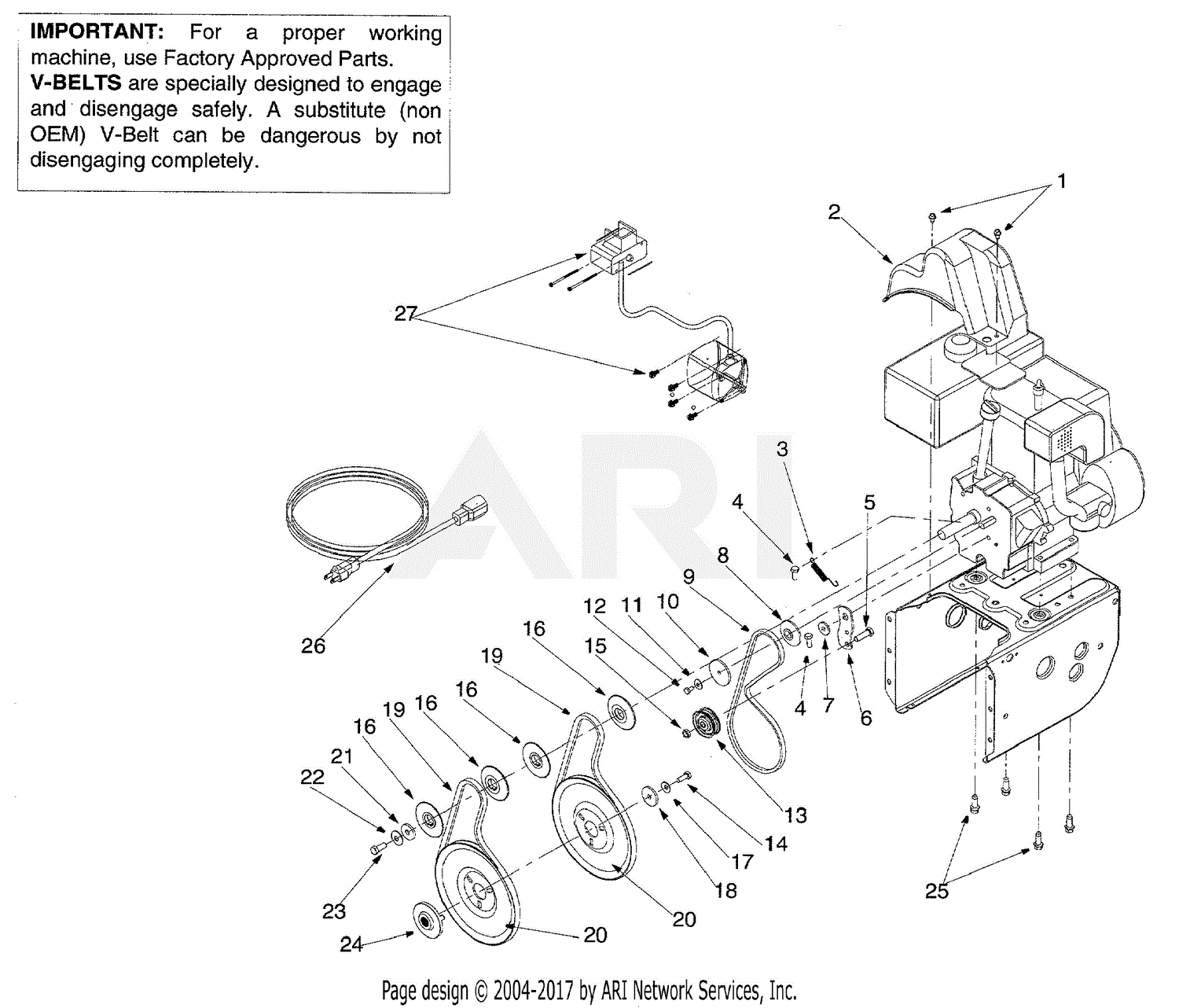 Mtd 31ae665e118  2001  Parts Diagram For Belt Drive Assembly