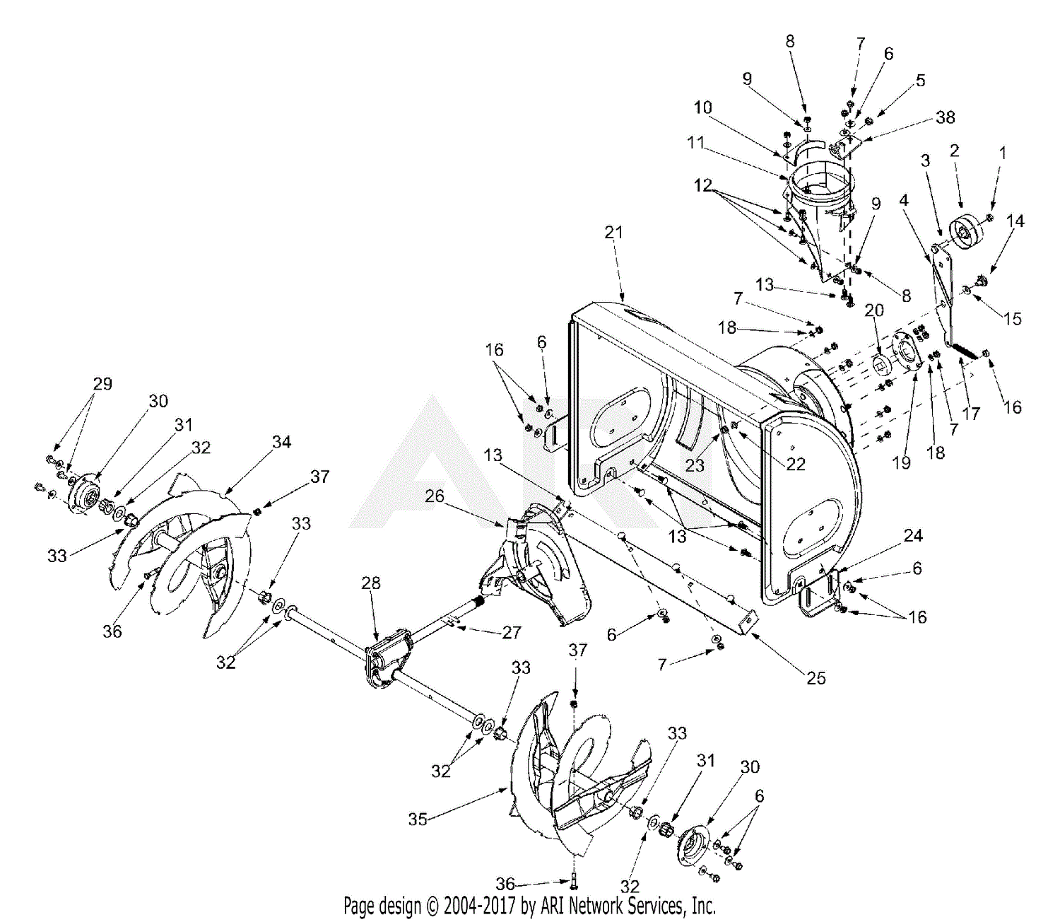 MTD 31AS644E129 (2002) Parts Diagram For General Assembly