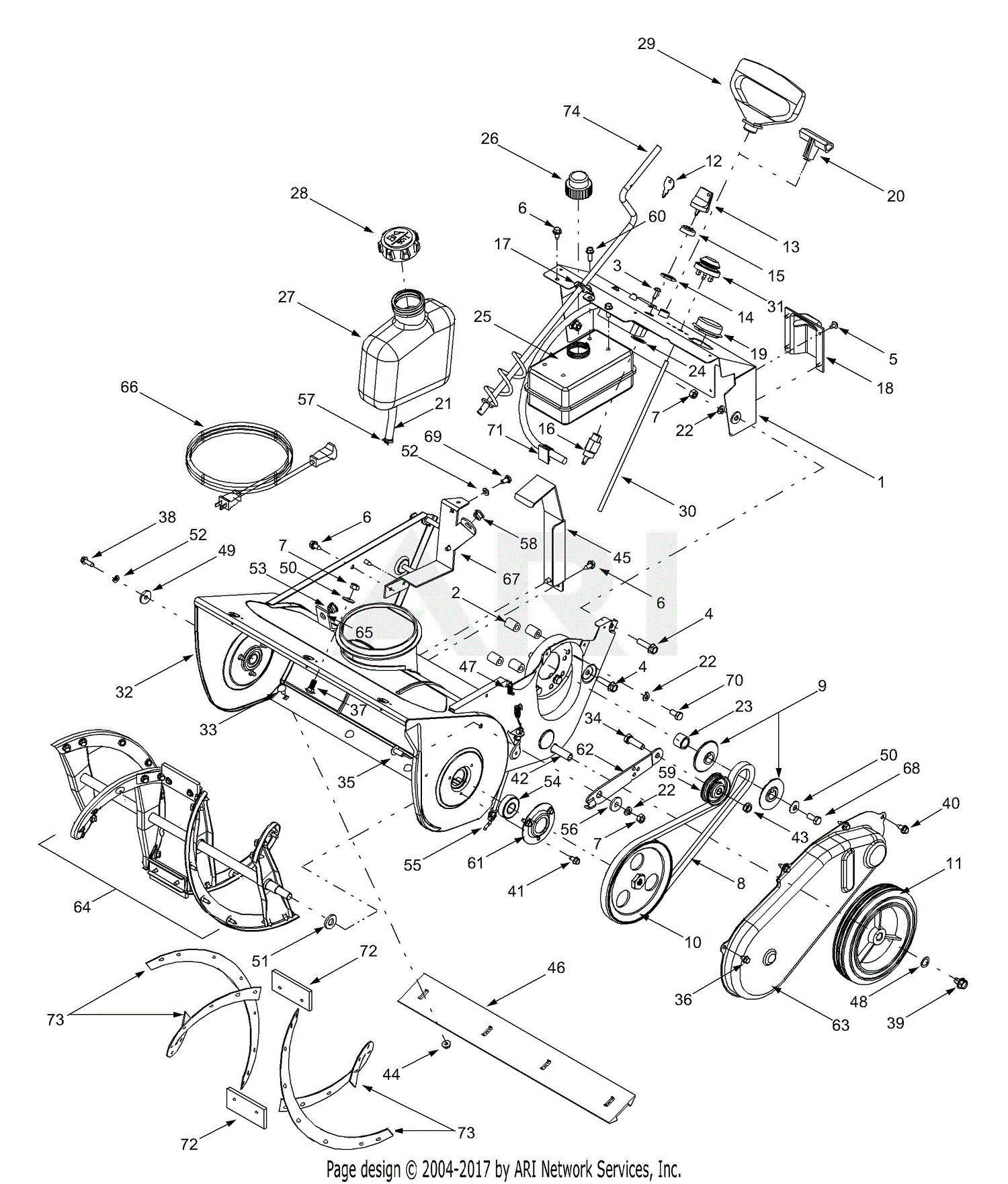 MTD 31AE150-000 (2003) Parts Diagram for General Assembly