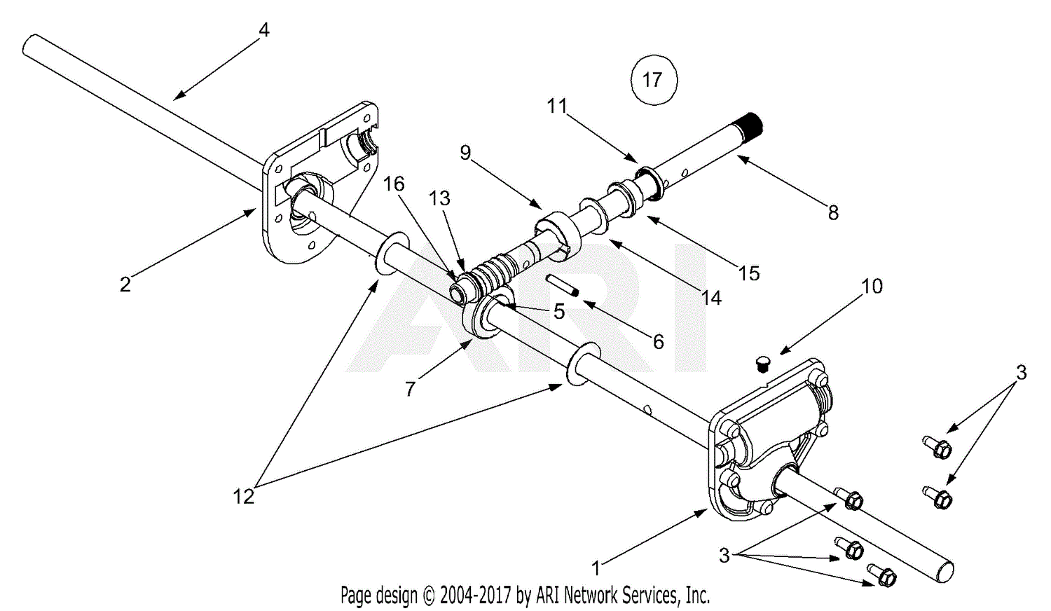 MTD 31AE640F000 (2003) Parts Diagram for Gear Assembly