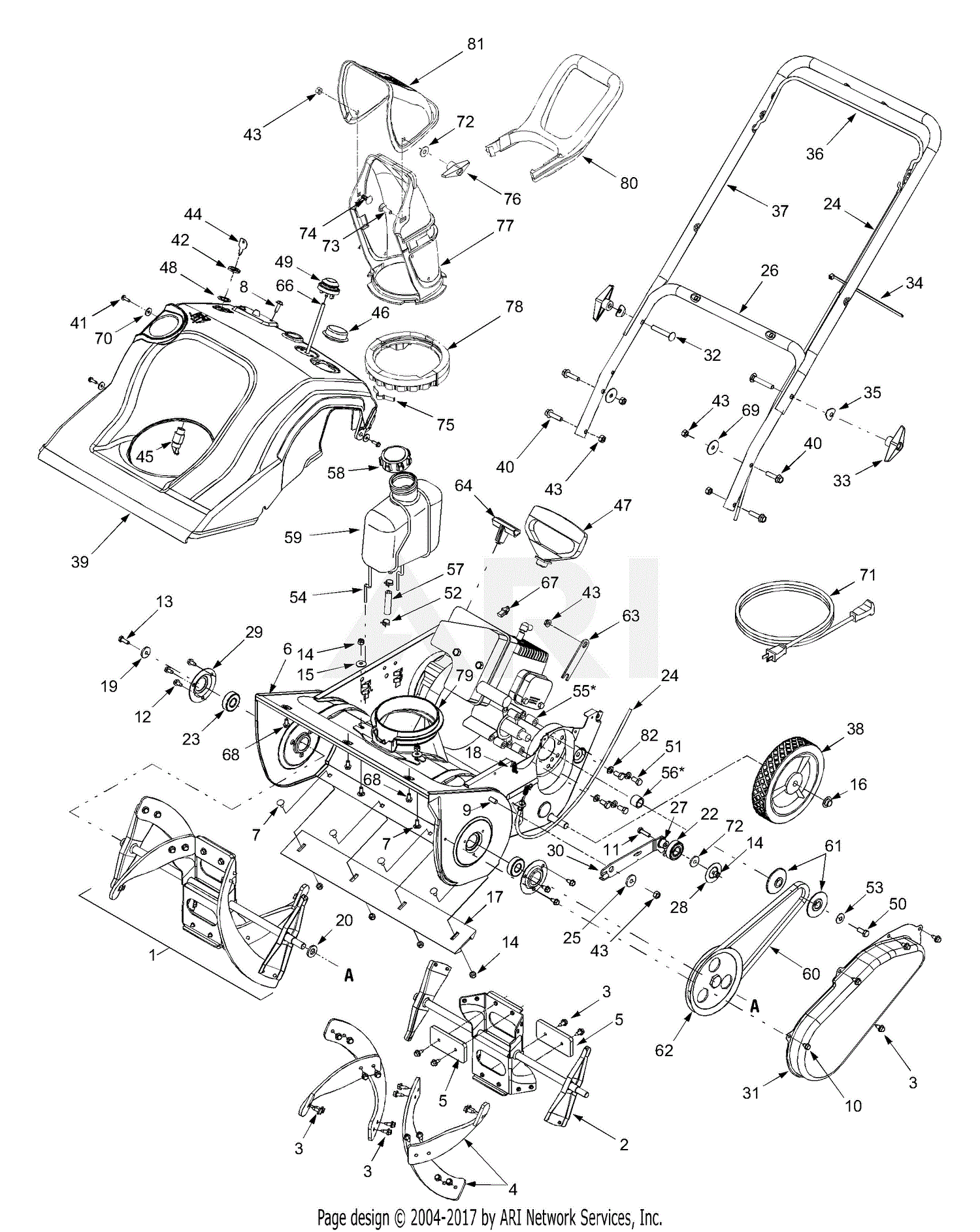 MTD 31A-240-800 (2005) Parts Diagram for General Assembly