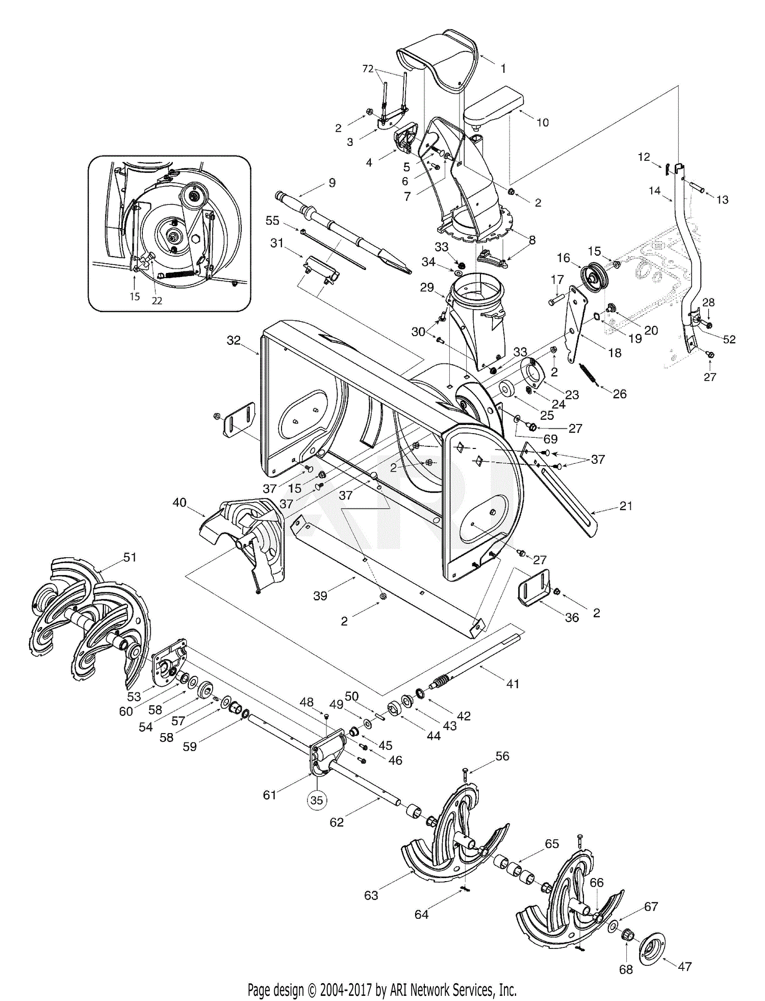 MTD 31AE5MLG729 (2005) Parts Diagram for General Assembly