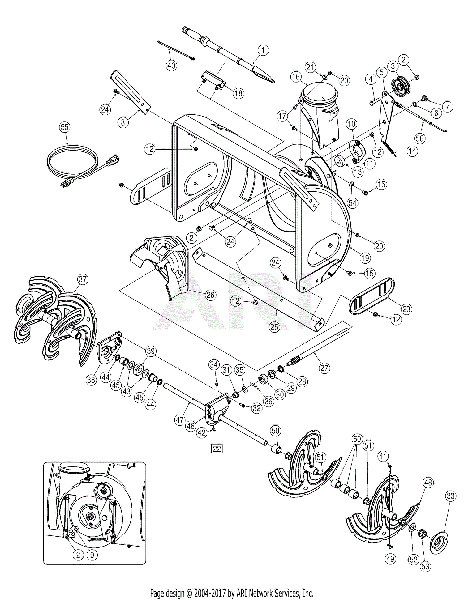 MTD 31BE5MLG729 (2005-2) Parts Diagram for Chute Assembly