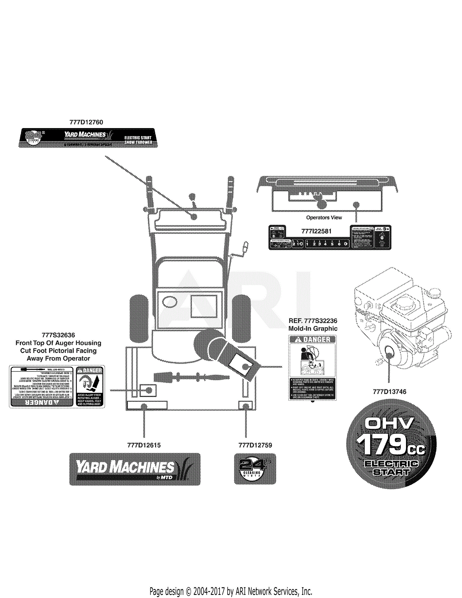 MTD 31AM62EE700 (2009) Parts Diagram for Label Map 31AM62EE700