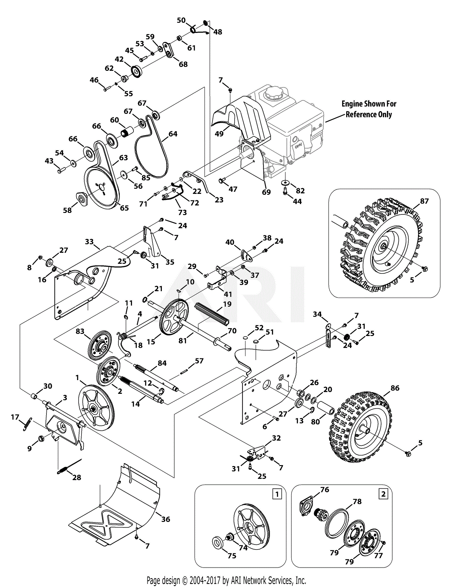 MTD 31AM63FF752 (2014) Parts Diagram for Drive System