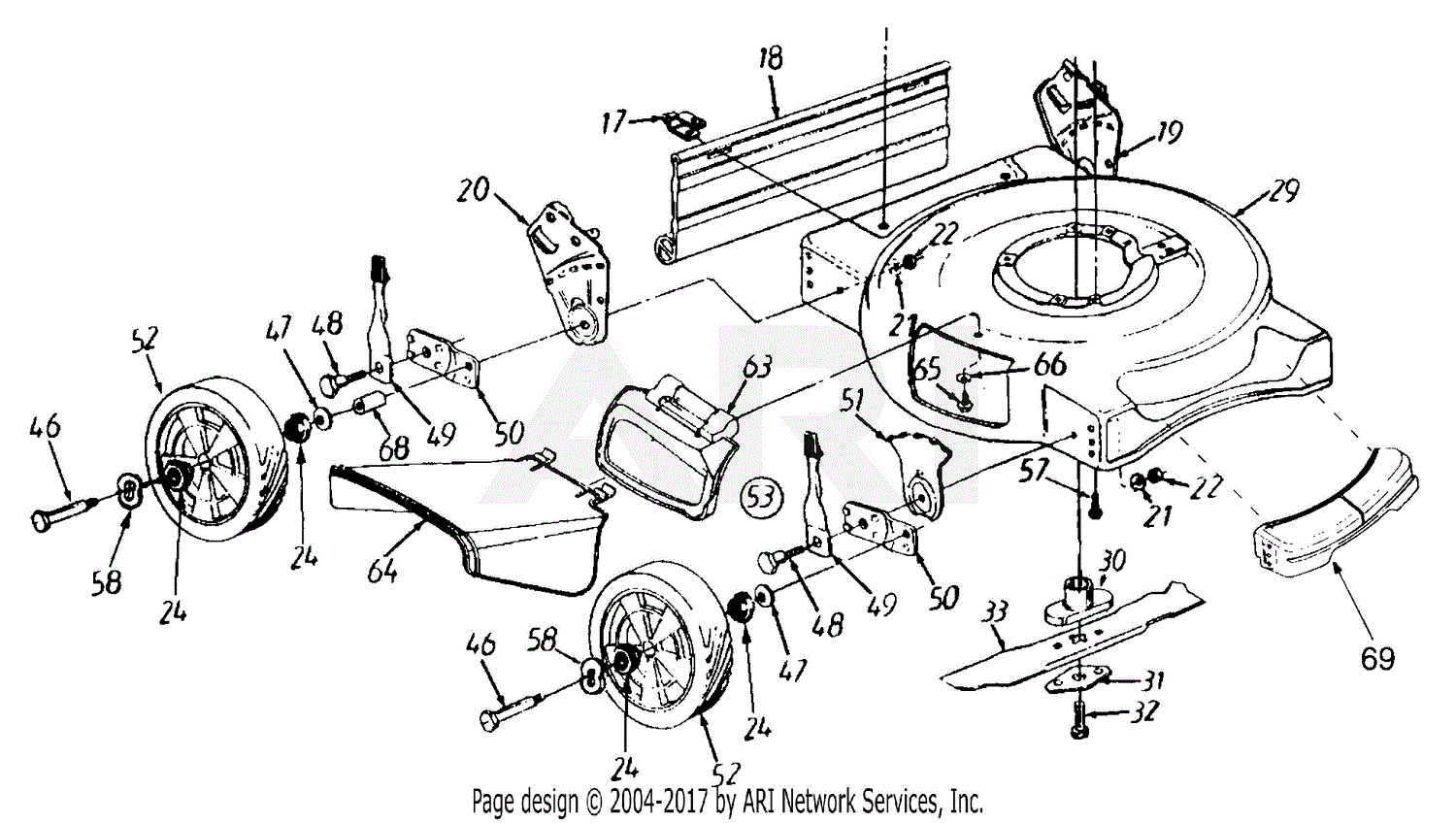 MTD 11B-106C401 (2000) Parts Diagram for General Assembly