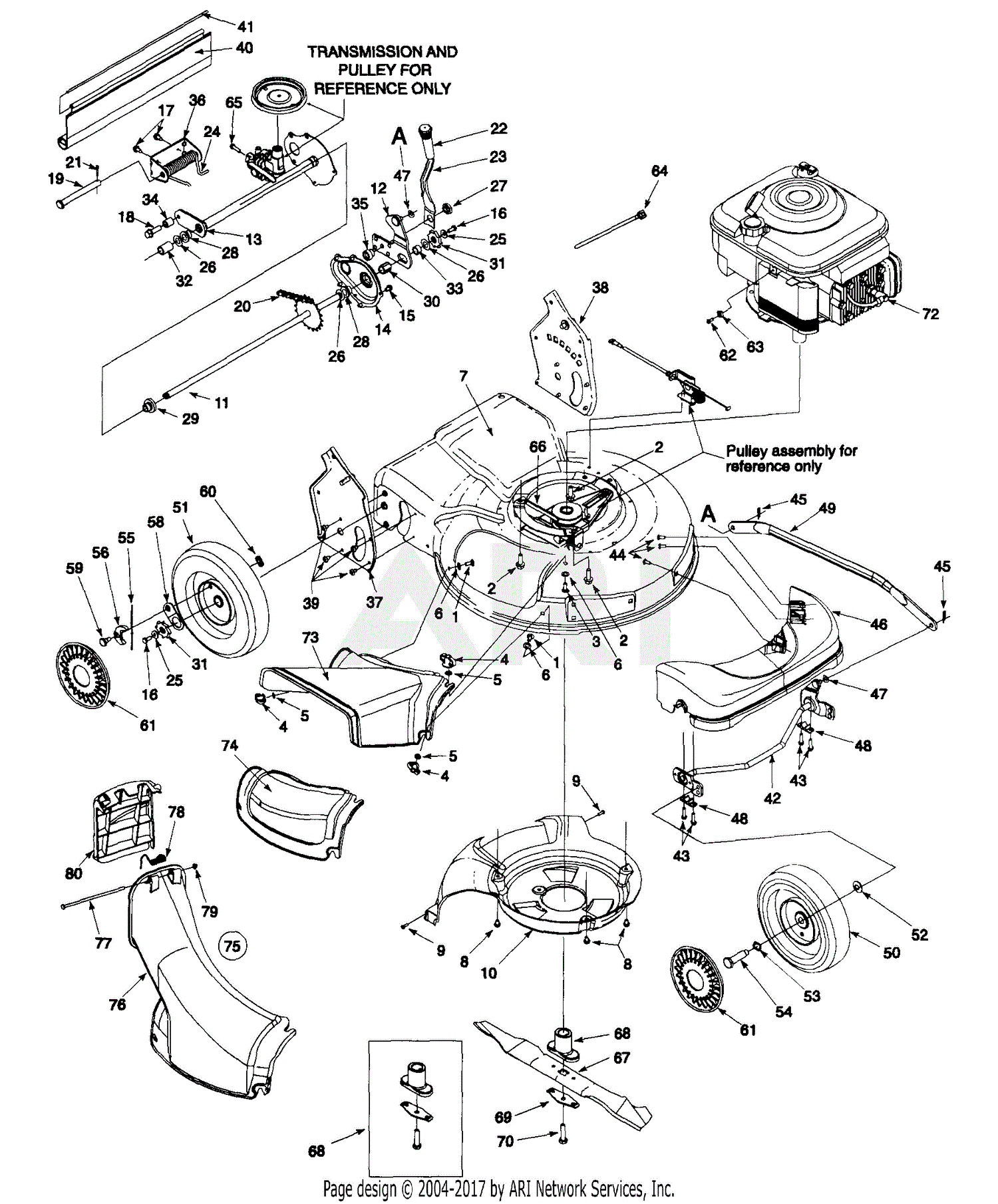 MTD 12A-959C401 (1998) Parts Diagram for General Assembly (Models 959 ...