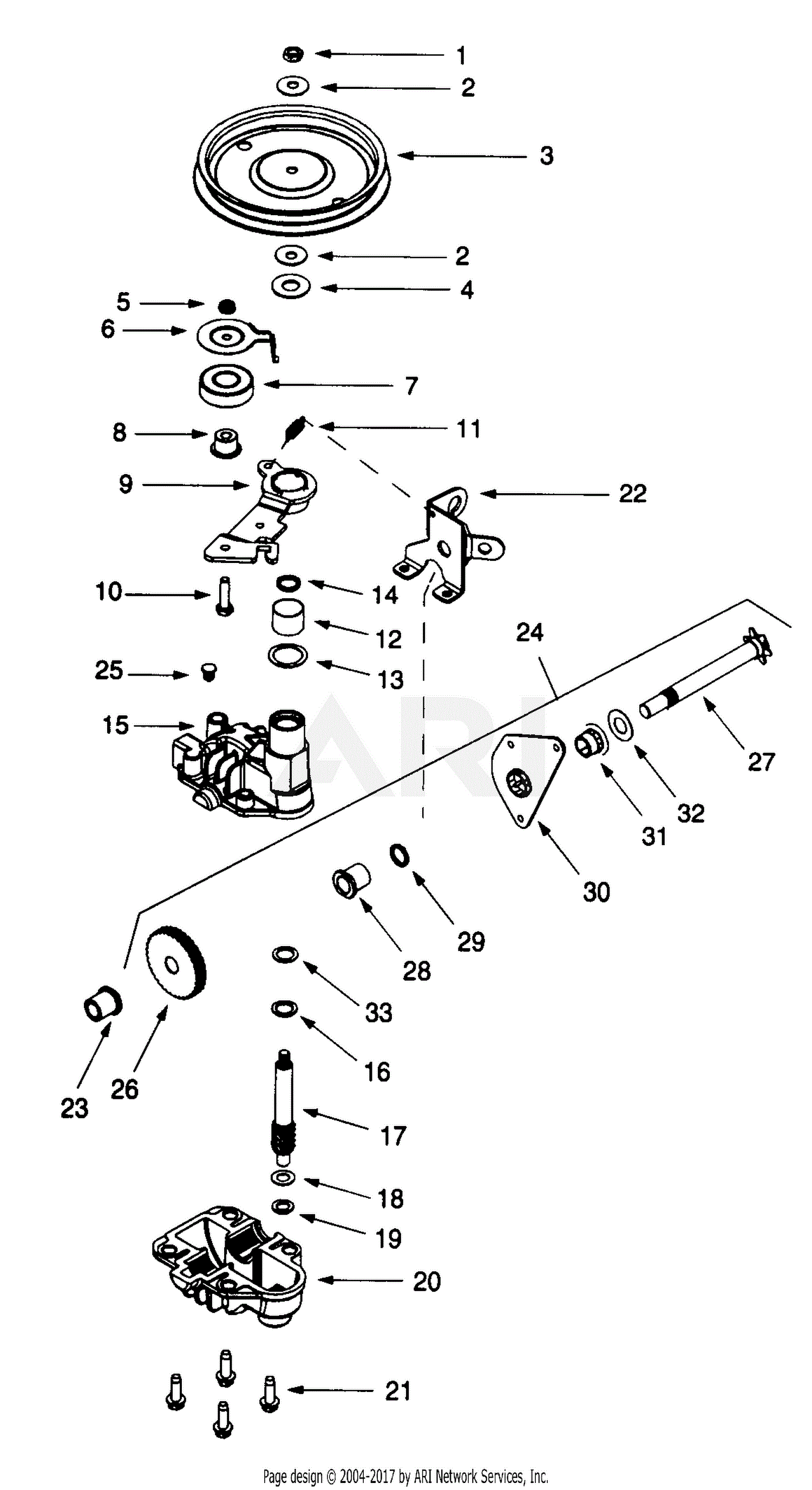 MTD 12A-998Q401 (2000) Parts Diagram for Transmission Assembly