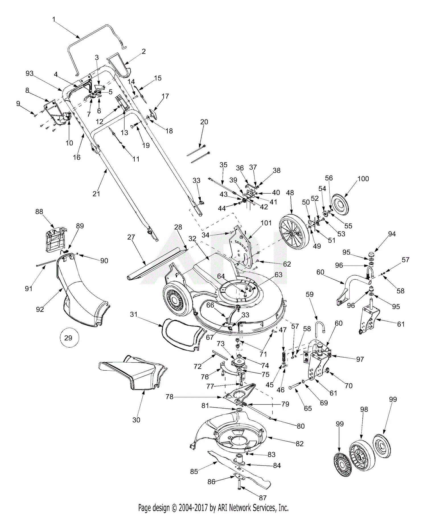 MTD 12A-999R402 (2003) Parts Diagram for General Assembly