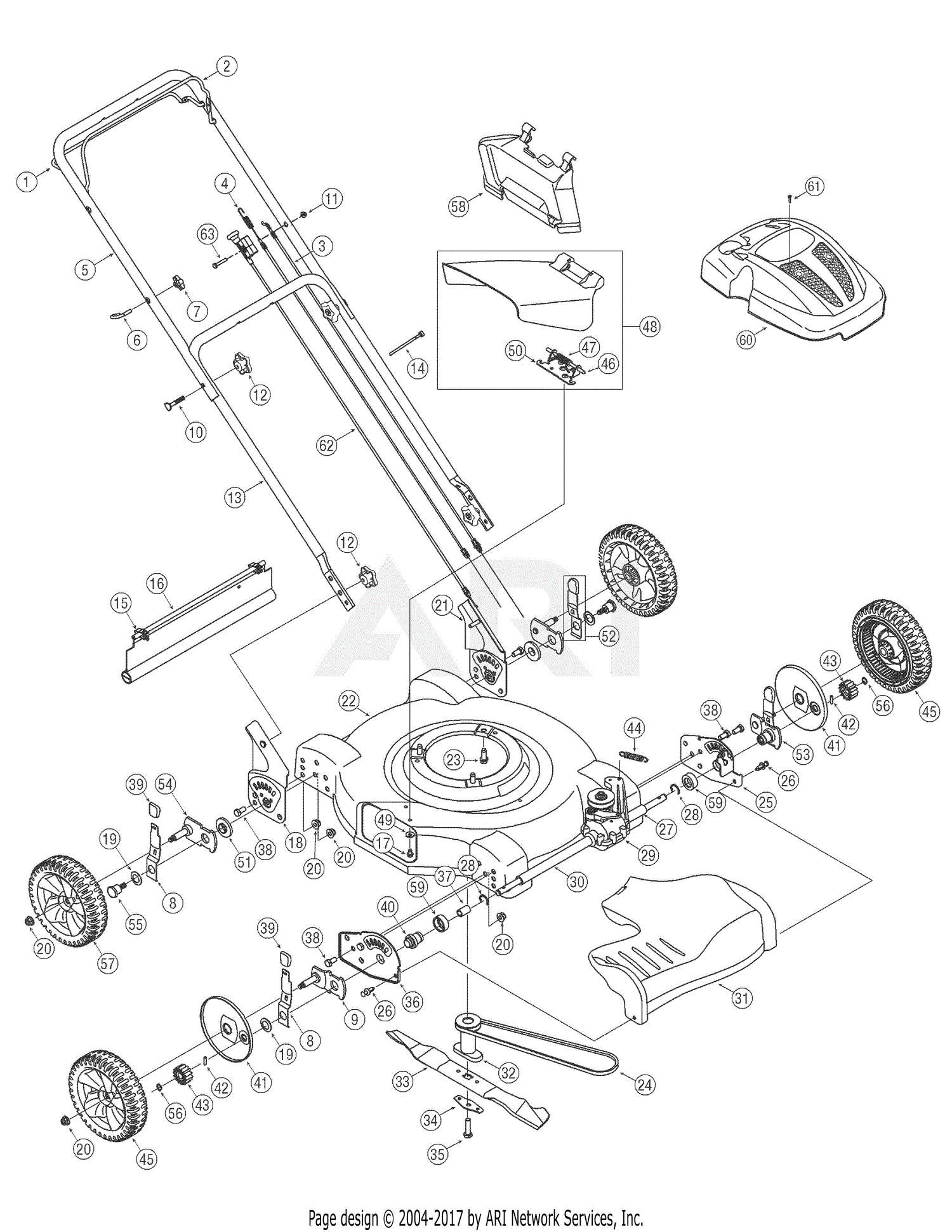 MTD 12A-26MB755 (2006) Parts Diagram for General Assembly