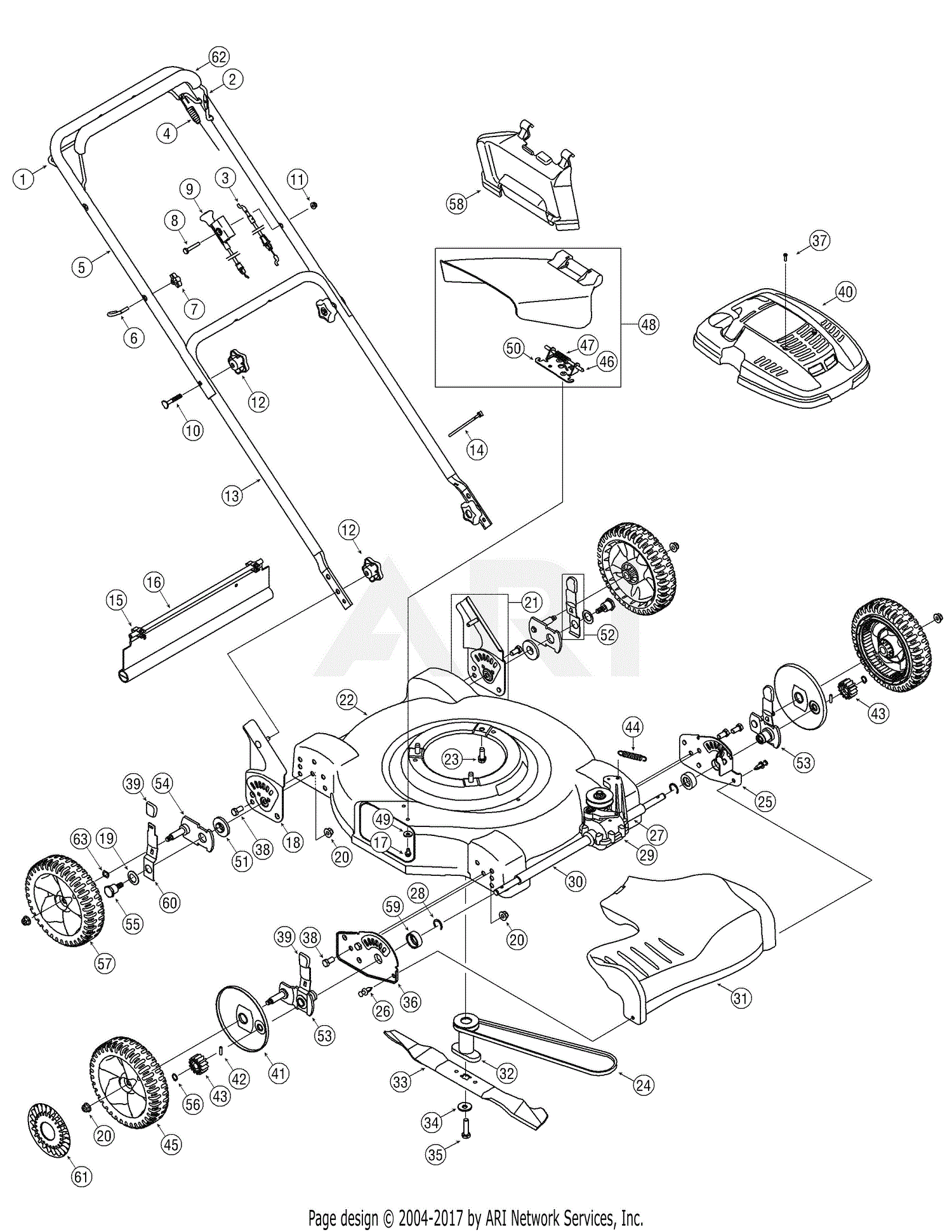 MTD 12A-26MB055 (2007) Parts Diagram for General Assembly