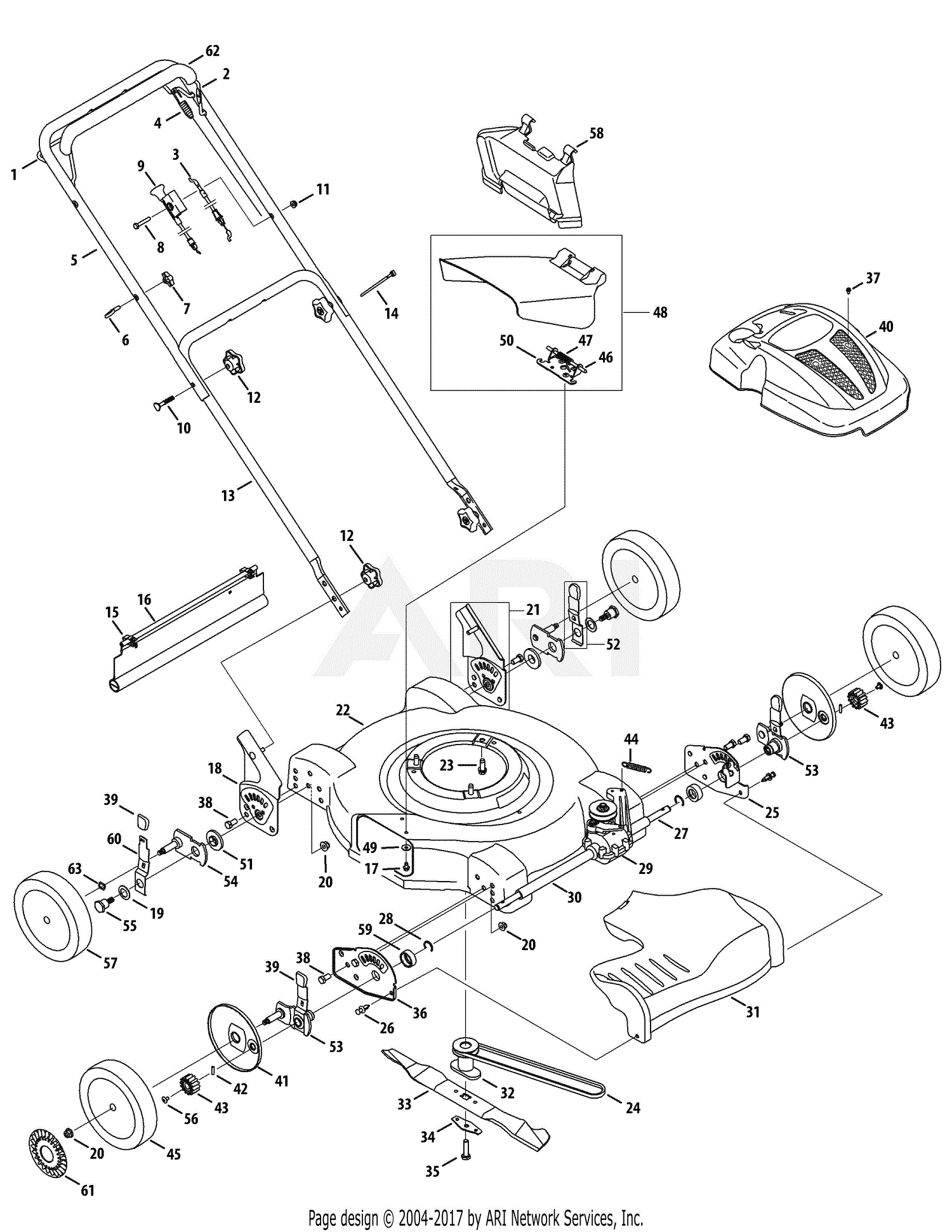 MTD 12A-26MB055 (2008) Parts Diagram for General Assembly