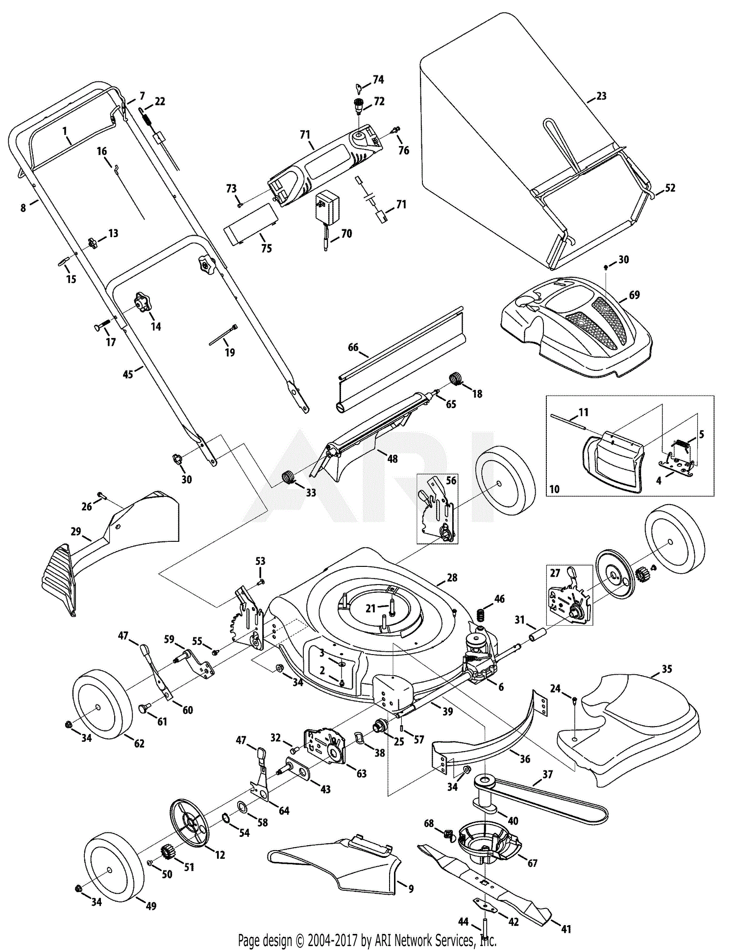 MTD 12AE46JA001 (2008) Parts Diagram for General Assembly