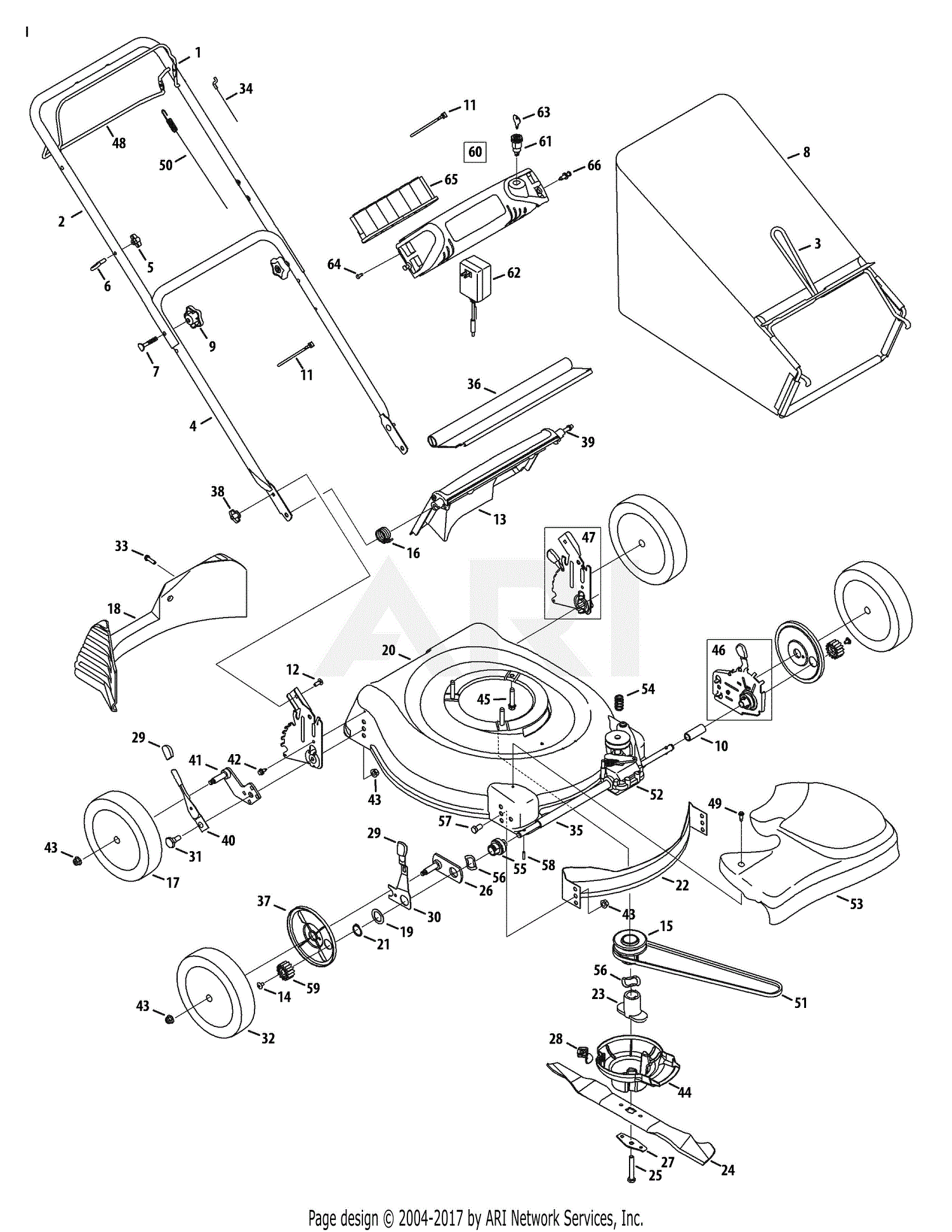 MTD 12A-446M001 (2009) Parts Diagram for General Assembly